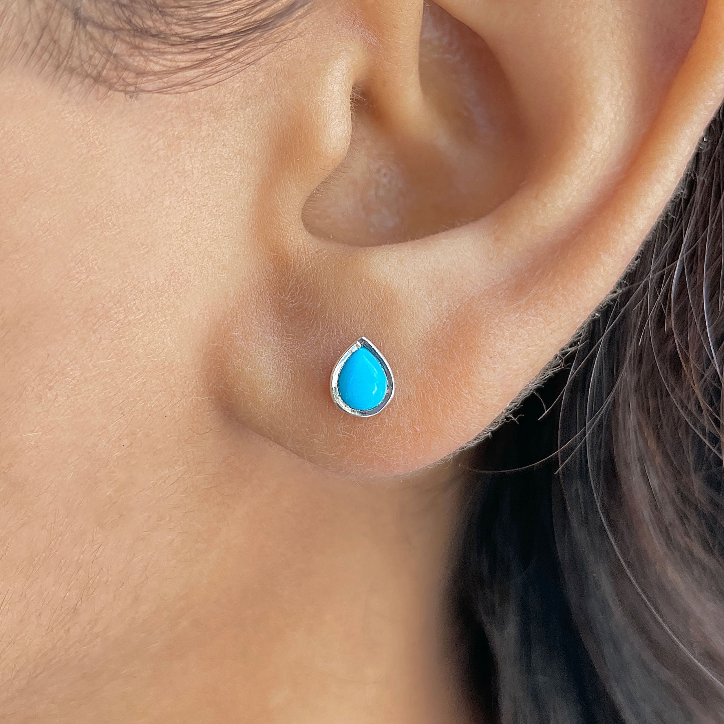 Turquoise Earring-(TRQ-RDE-1105.)