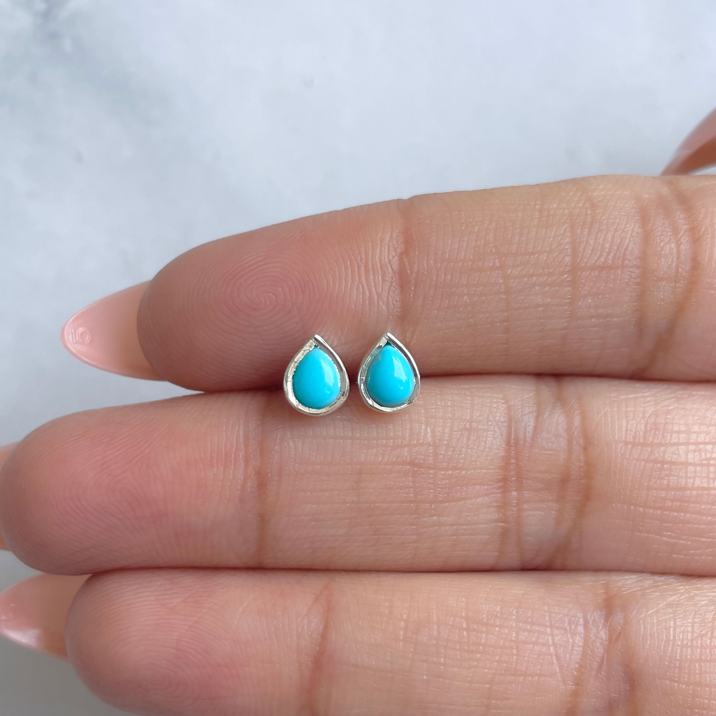 Turquoise Earring-(TRQ-RDE-1105A.)