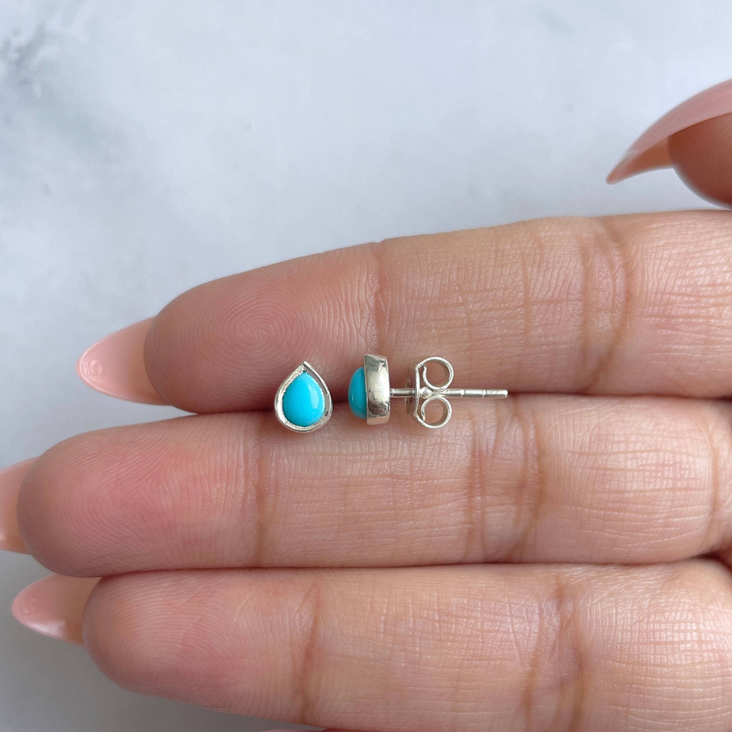 Turquoise Earring-(TRQ-RDE-1105A.)
