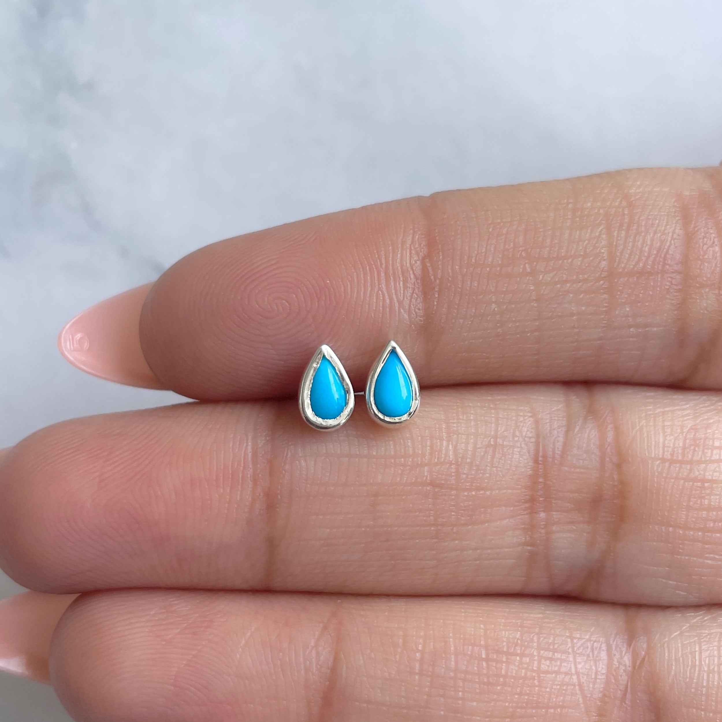 Turquoise Earring-(TRQ-RDE-1106.)