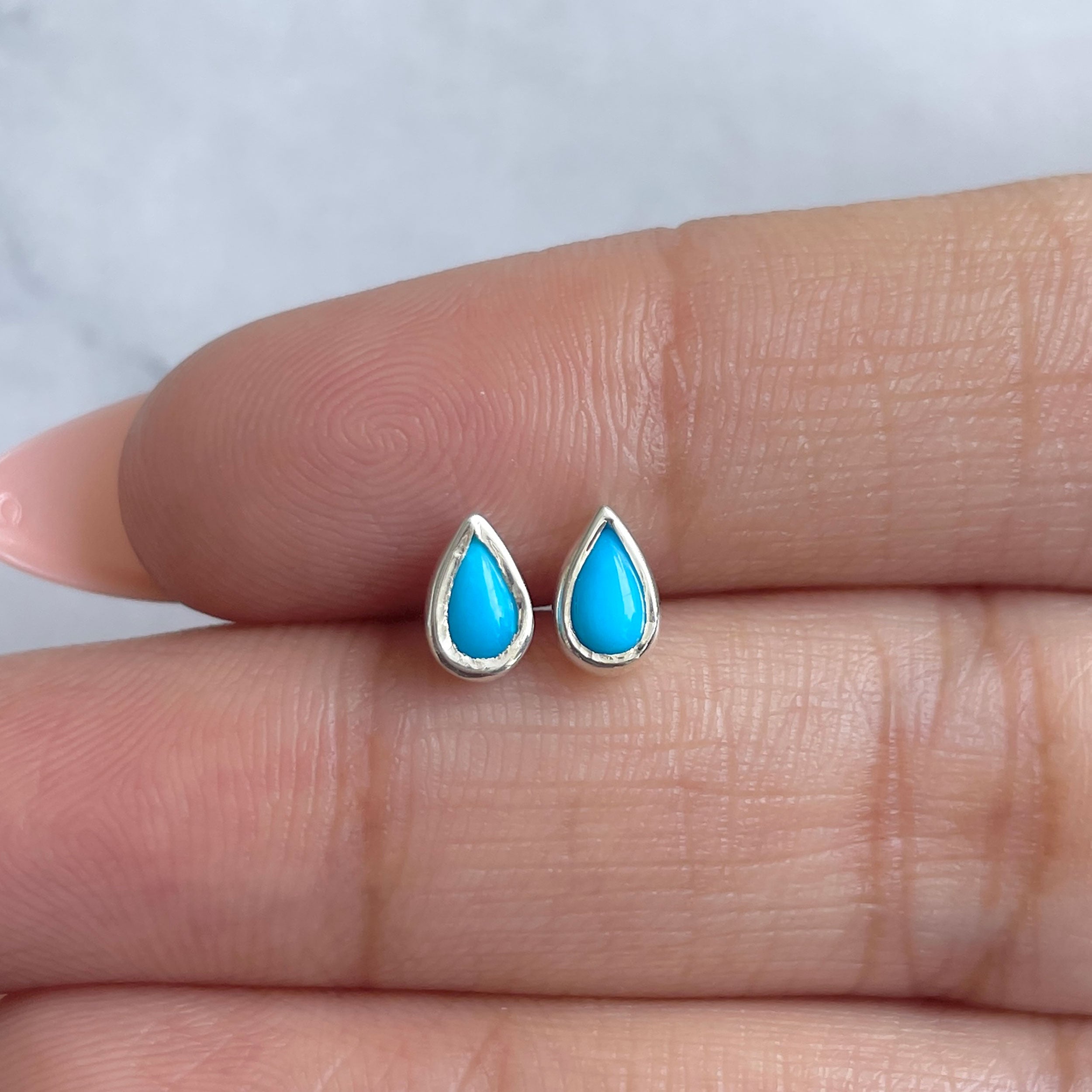Turquoise Earring-(TRQ-RDE-1106.)