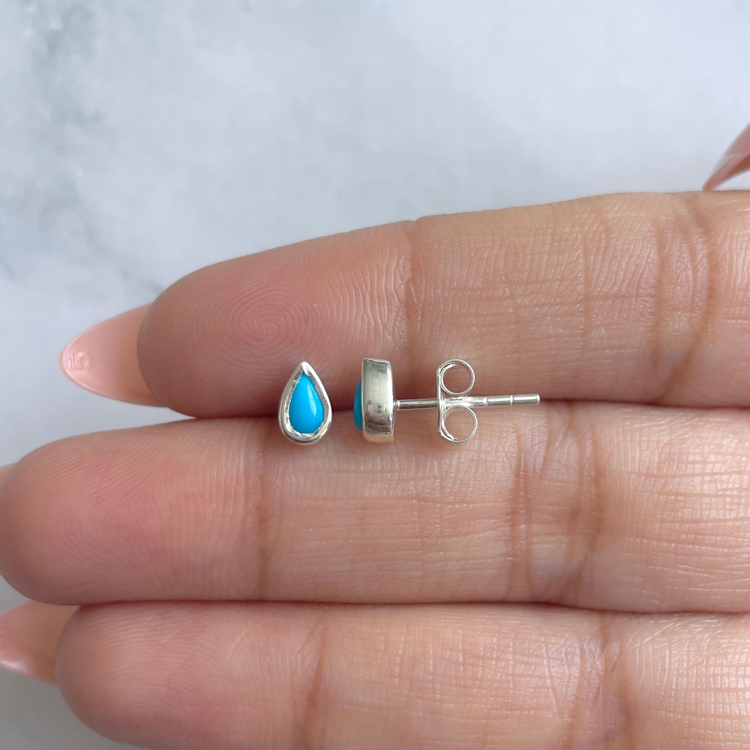 Turquoise Earring-(TRQ-RDE-1106.)