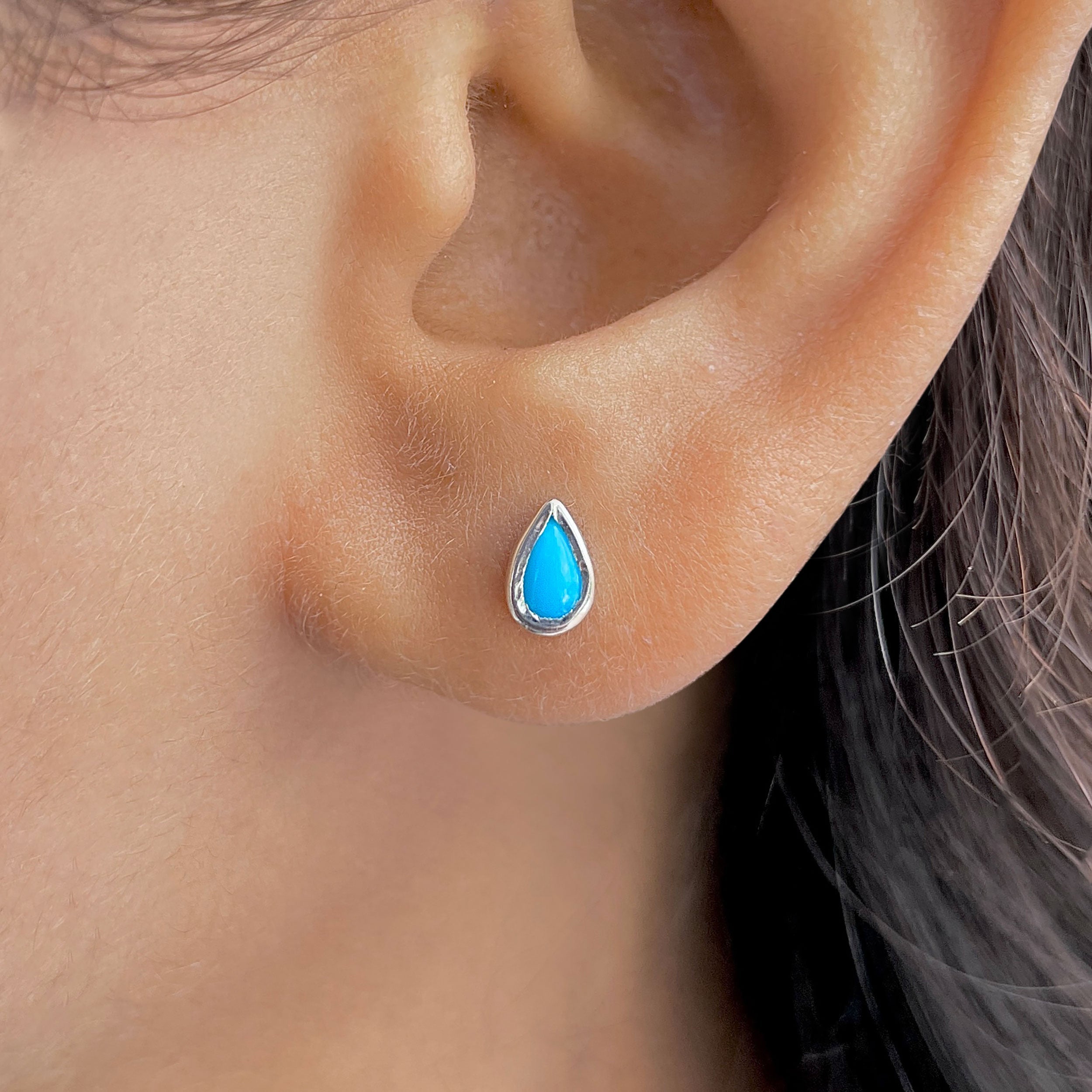Turquoise Earring-(TRQ-RDE-1106.)