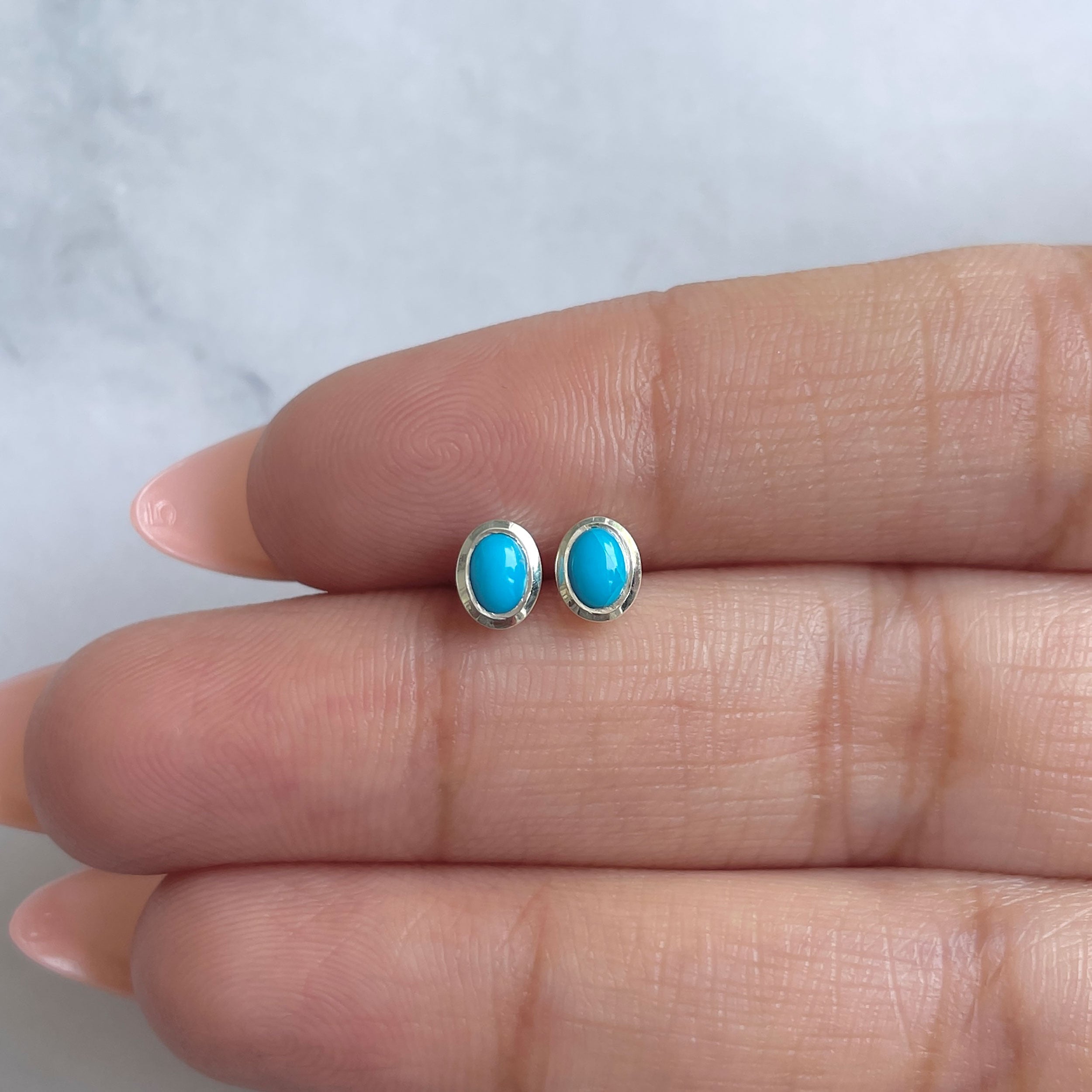 Turquoise Earring-(TRQ-RDE-1107.)