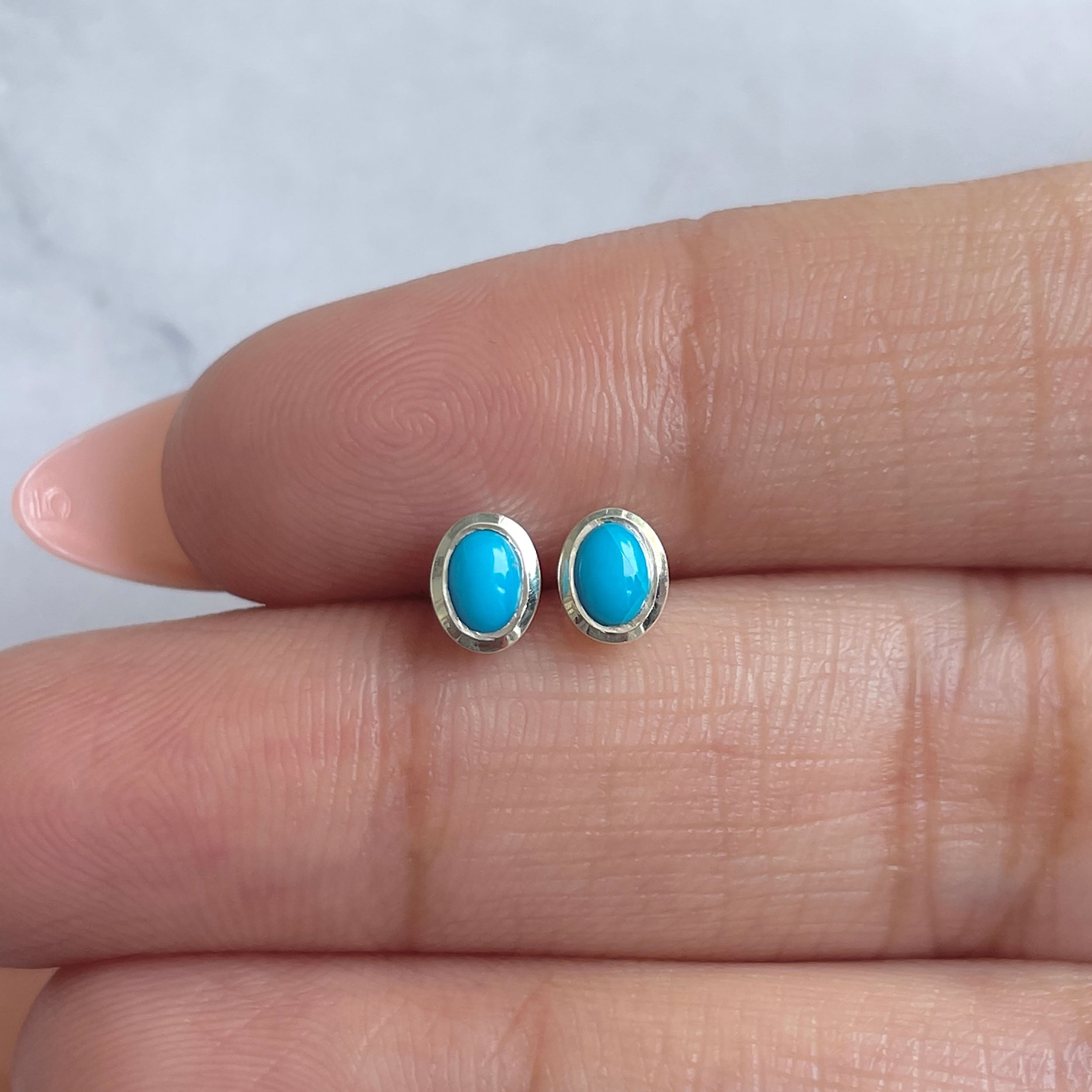 Turquoise Earring-(TRQ-RDE-1107.)