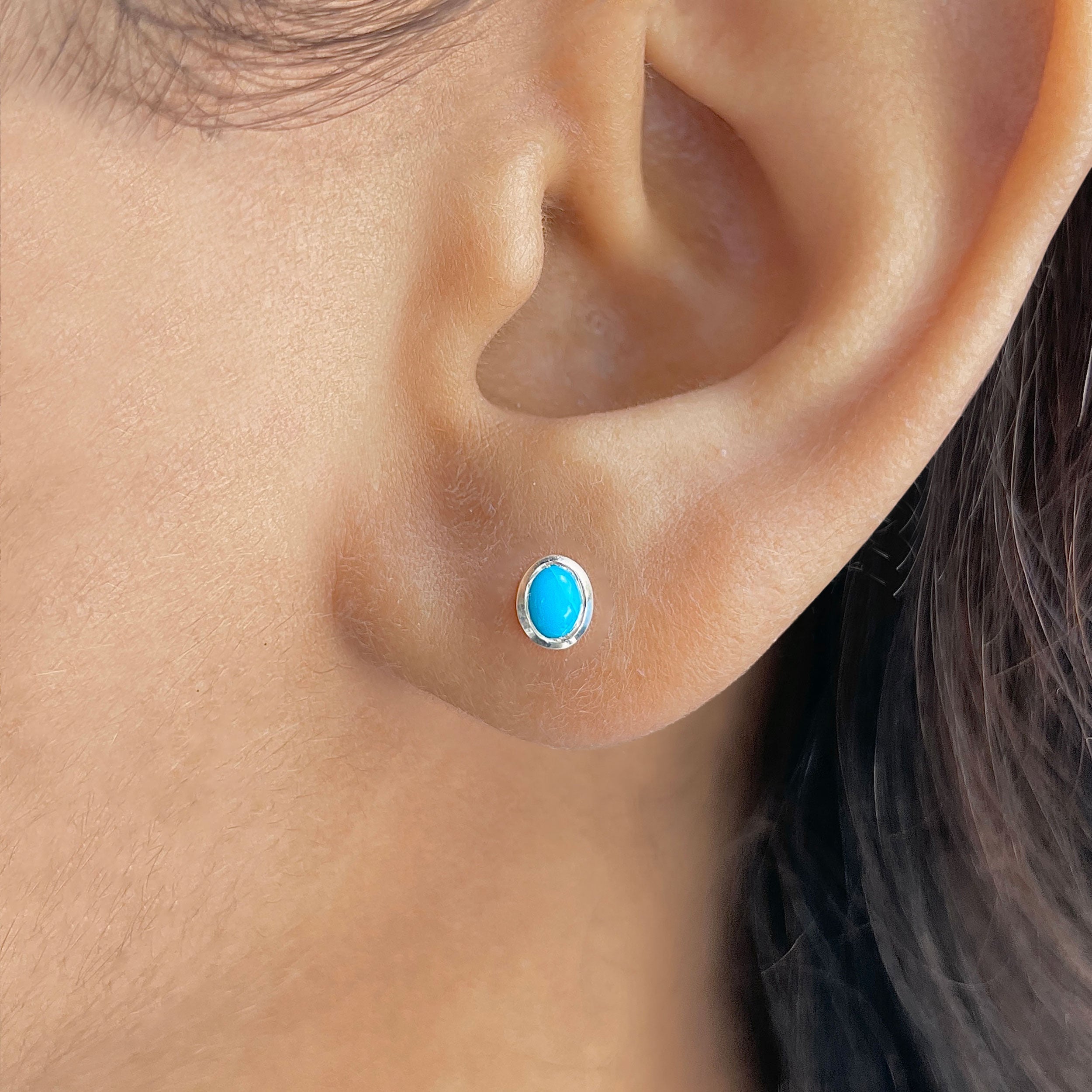 Turquoise Earring-(TRQ-RDE-1107.)