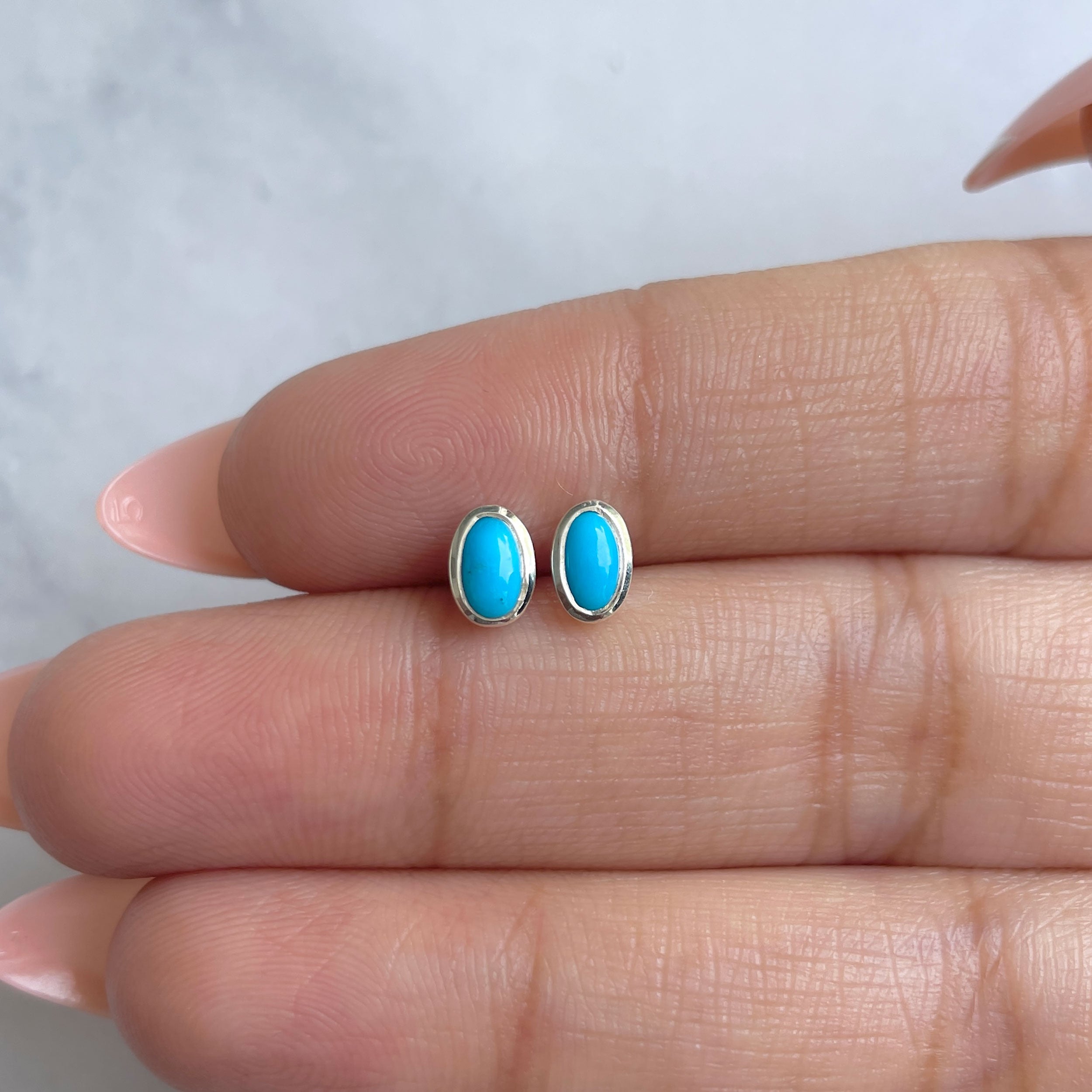 Turquoise Earring-(TRQ-RDE-1108.)