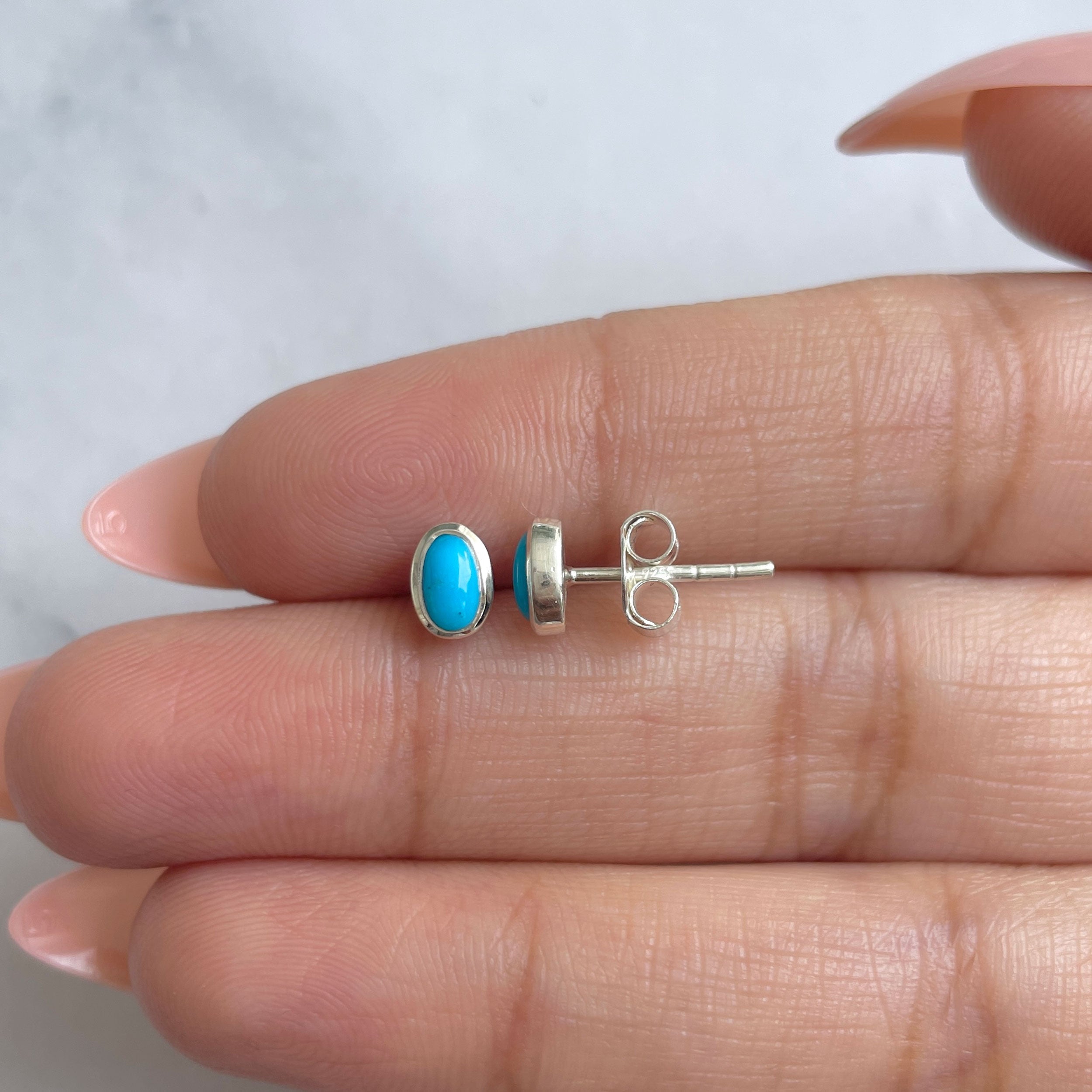 Turquoise Earring-(TRQ-RDE-1108.)