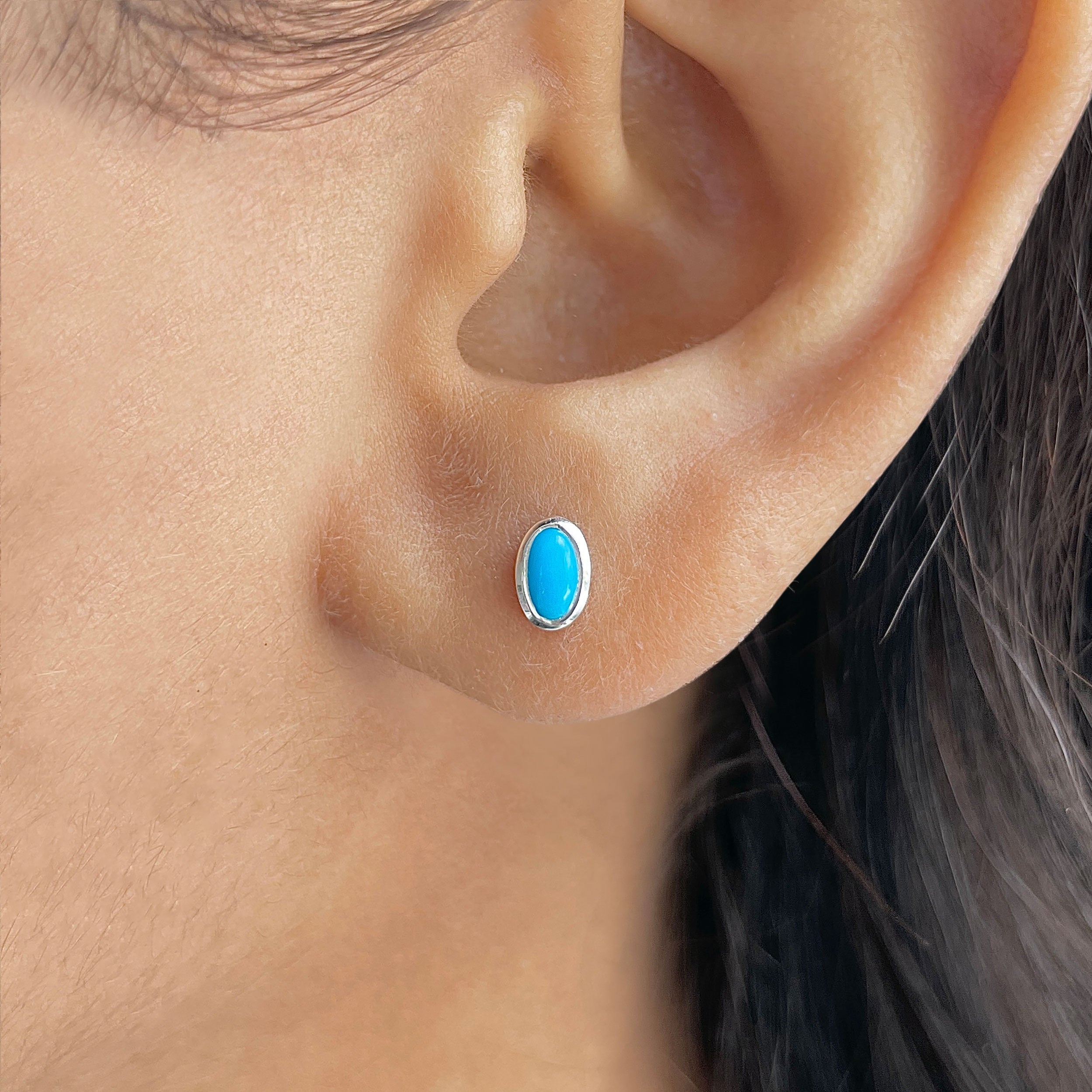 Turquoise Earring-(TRQ-RDE-1108.)