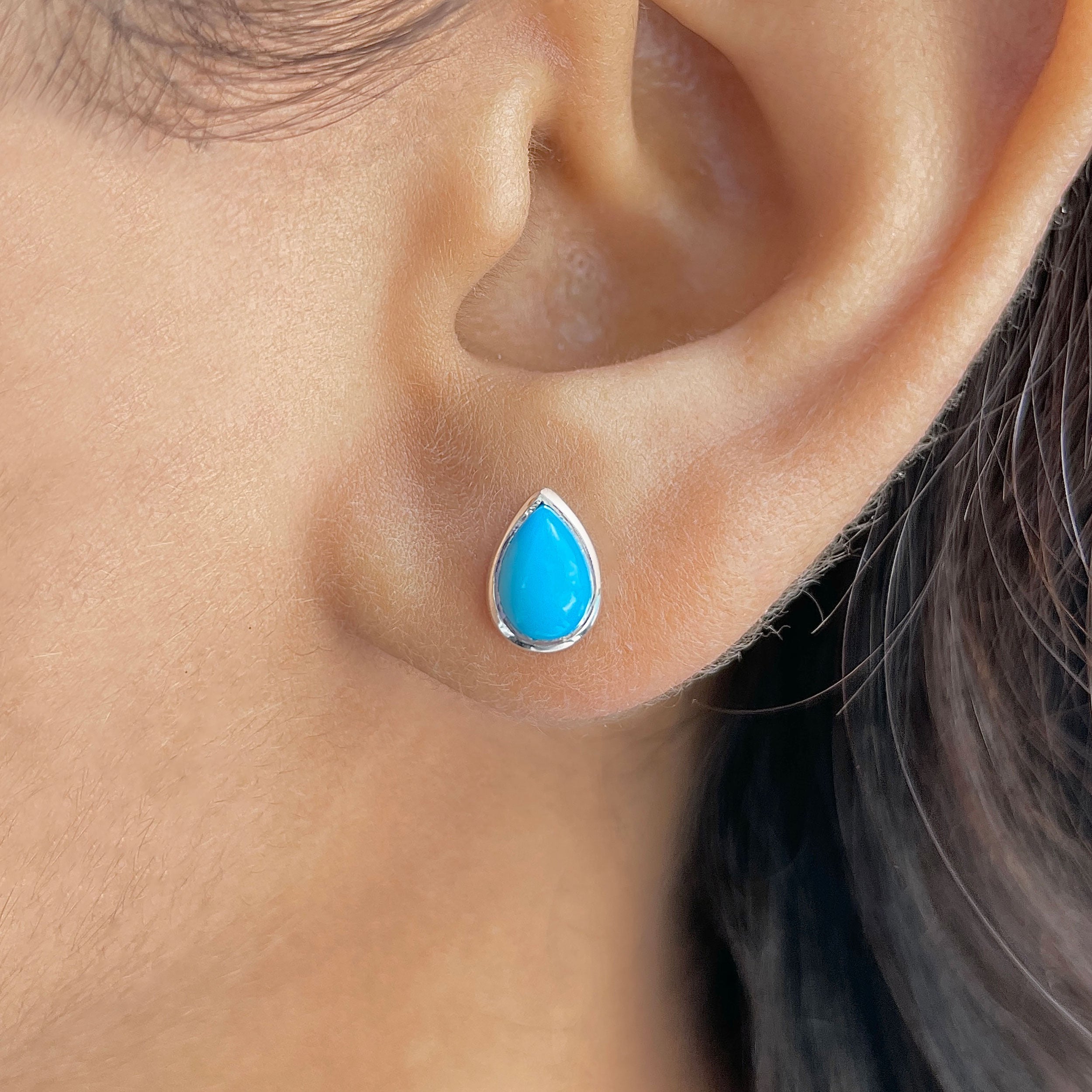 Turquoise Earring-(TRQ-RDE-1110.)