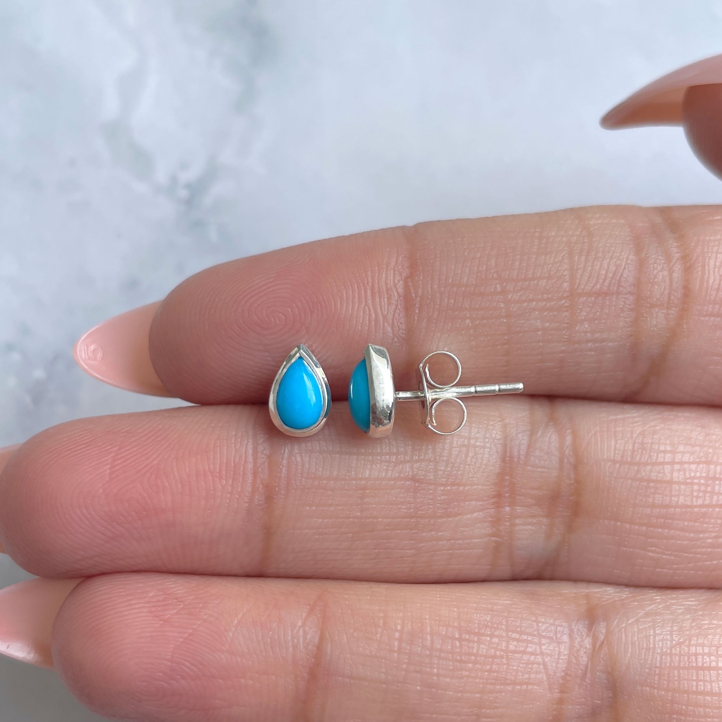 Turquoise Earring-(TRQ-RDE-1111.)