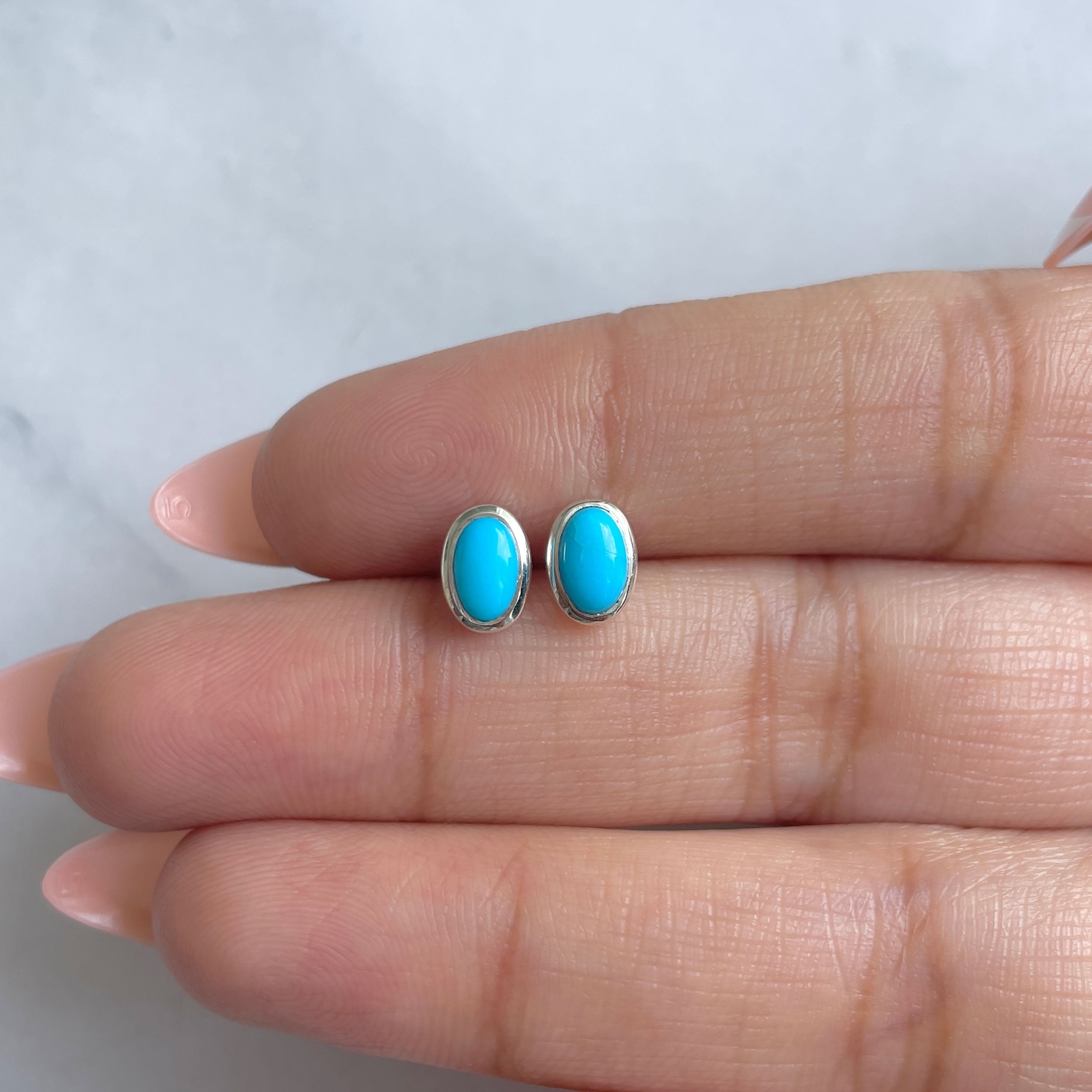 Turquoise Earring-(TRQ-RDE-1112.)