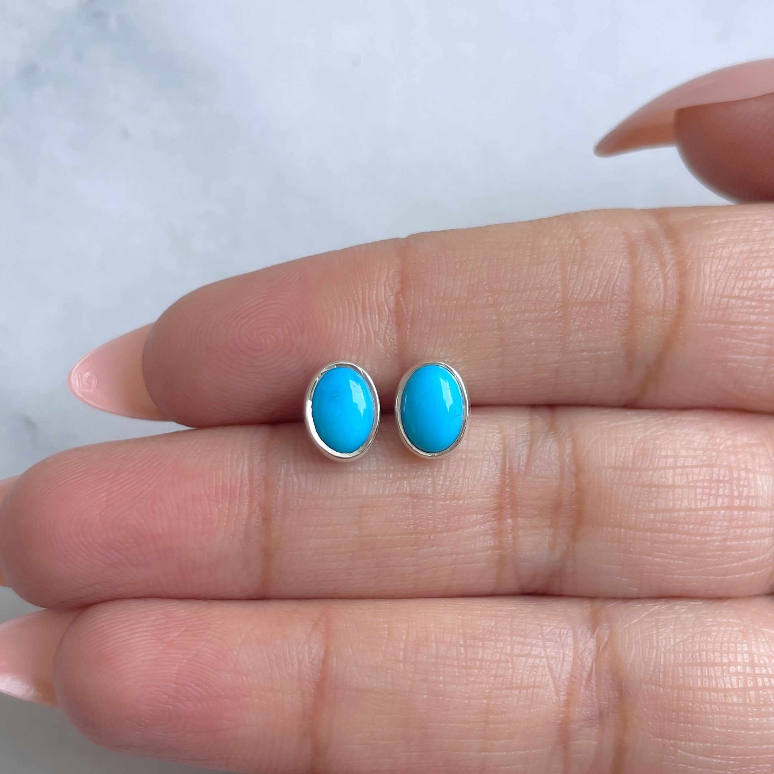 Turquoise Earring-(TRQ-RDE-1113.)
