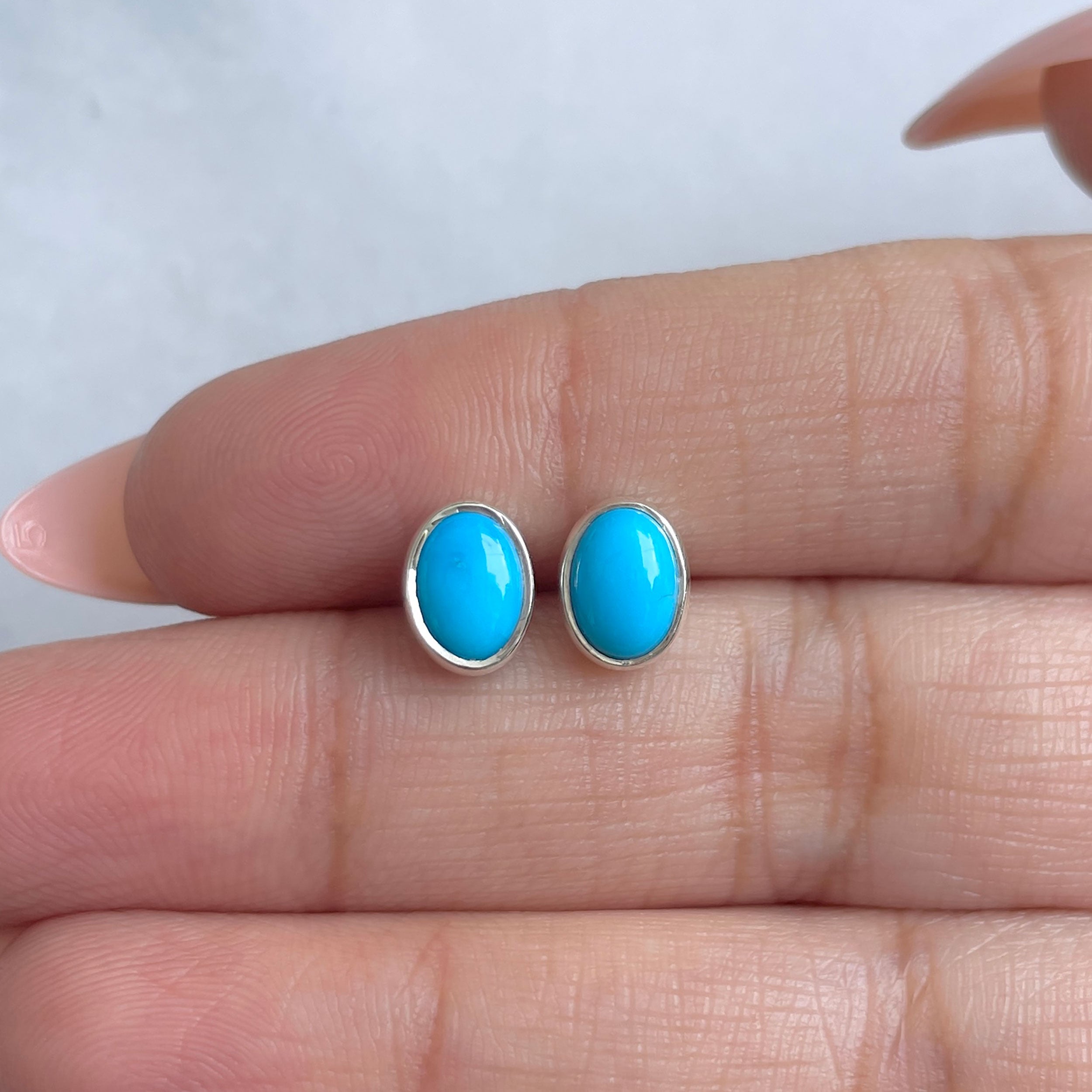 Turquoise Earring-(TRQ-RDE-1113.)