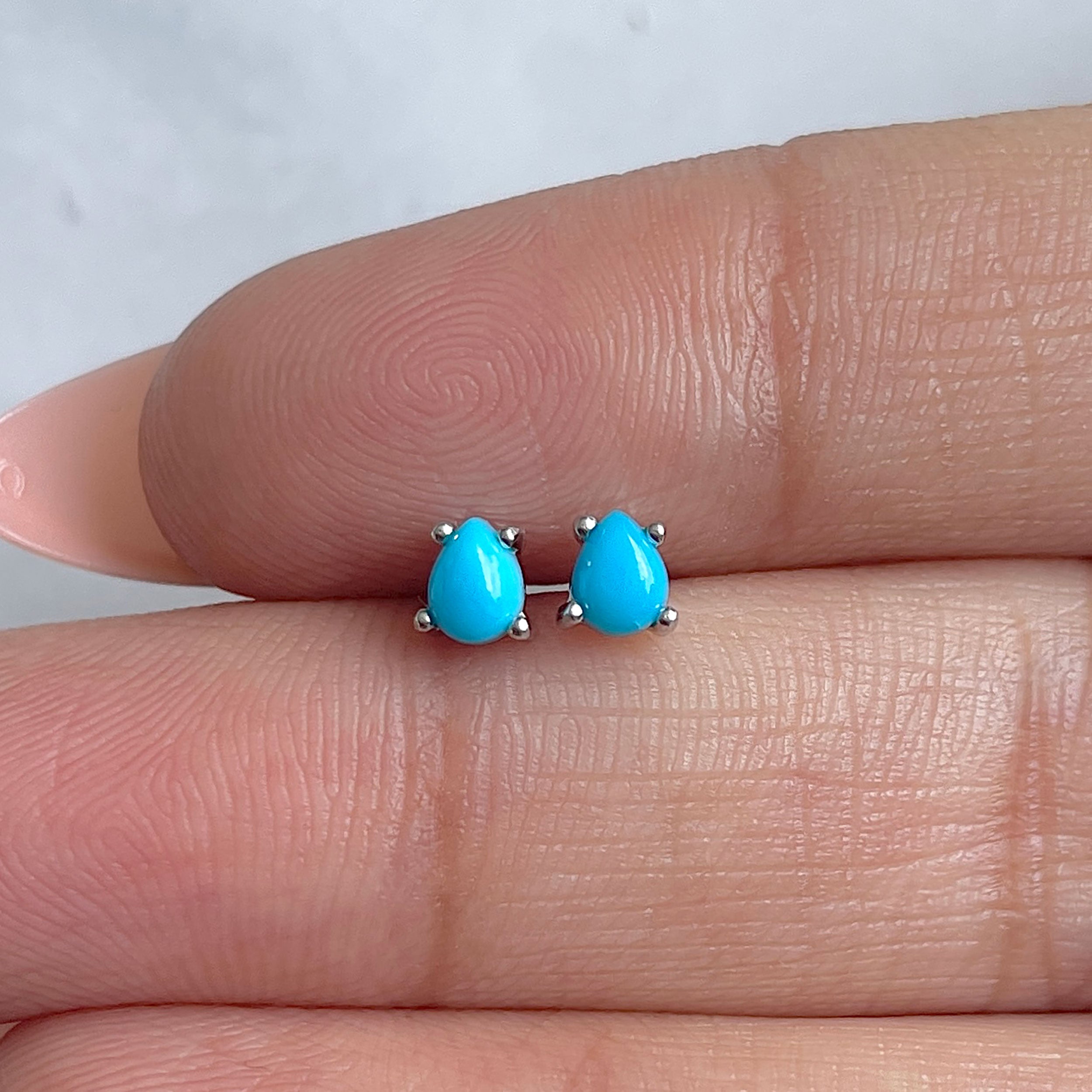 Turquoise Earring-(TRQ-RDE-1114.)
