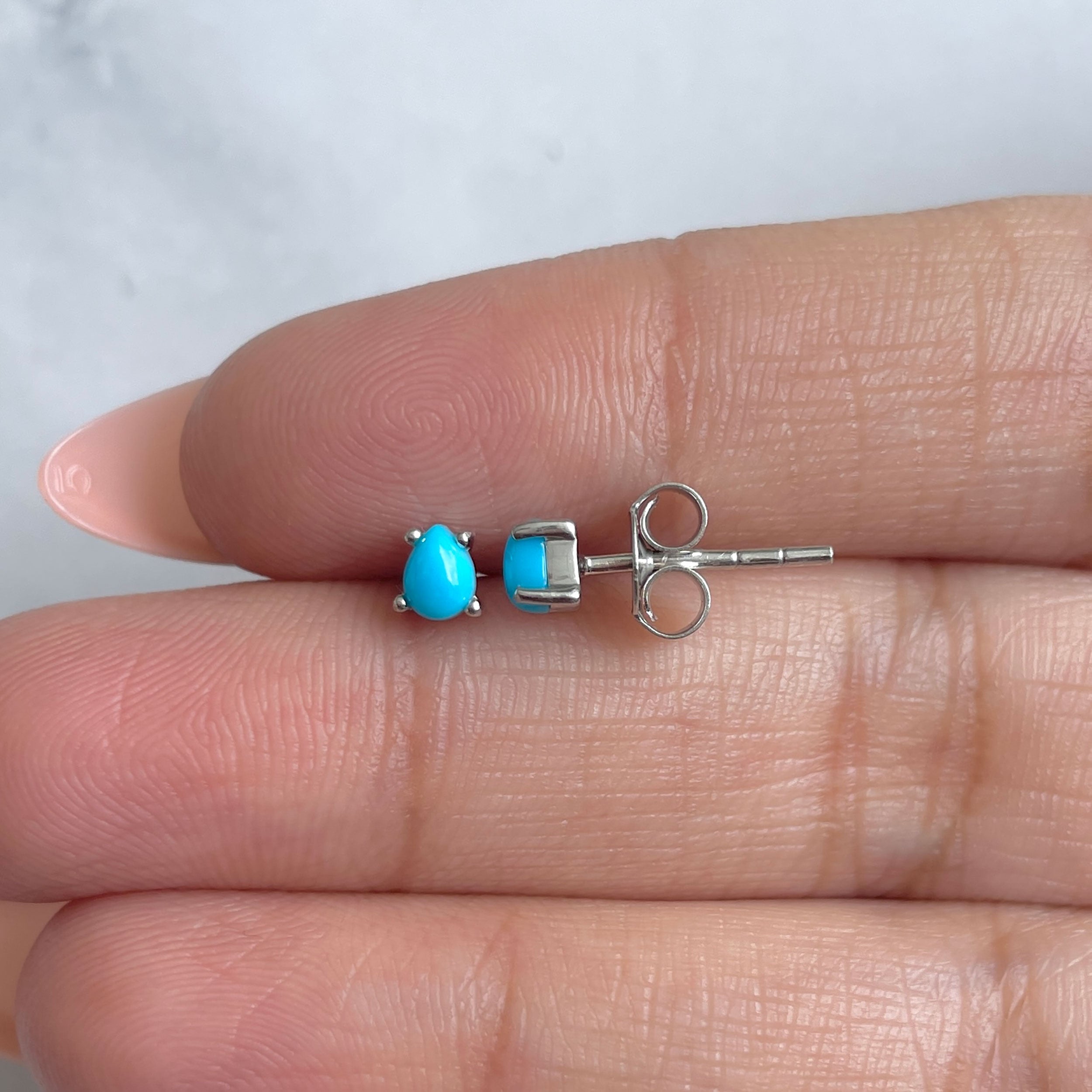 Turquoise Earring-(TRQ-RDE-1114.)