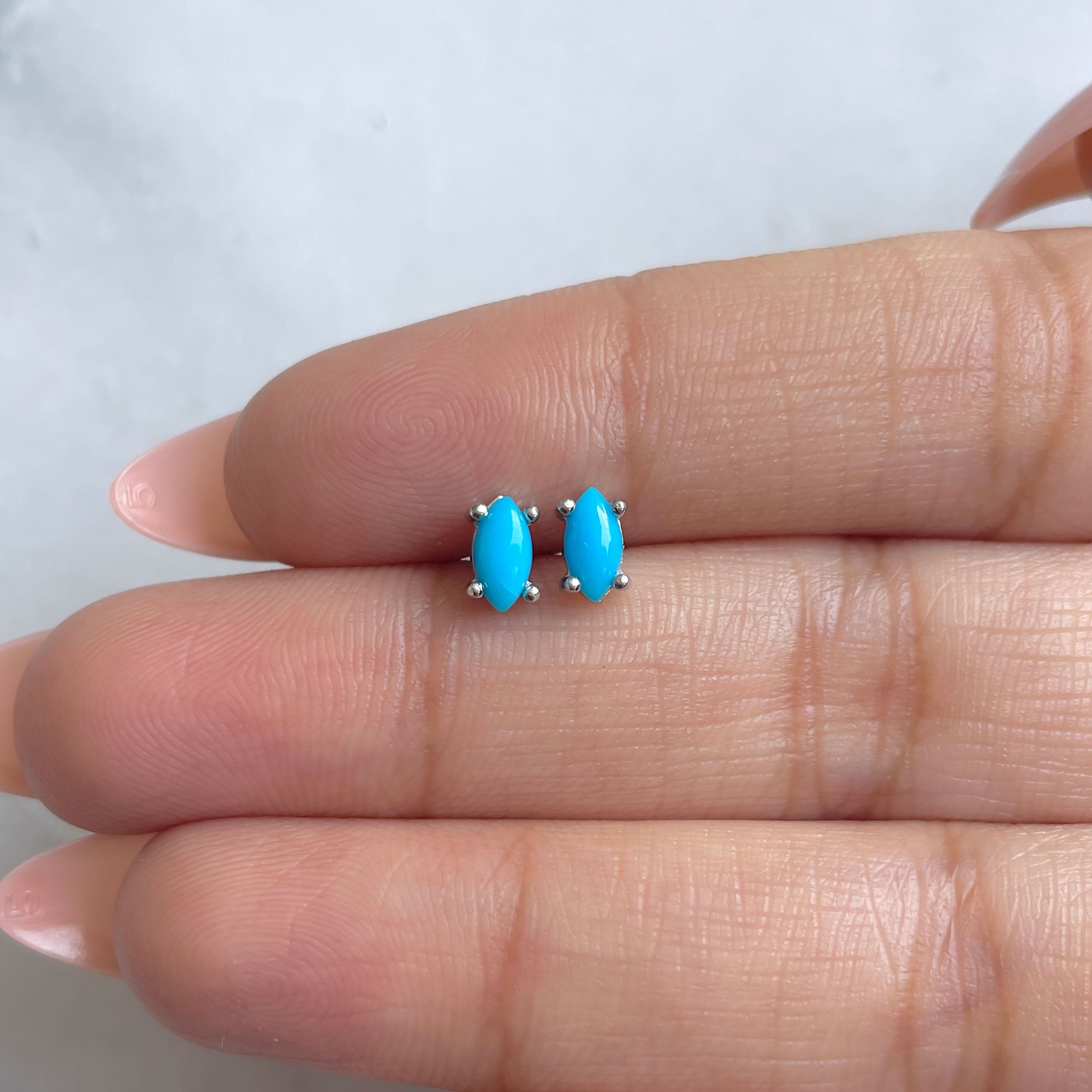 Turquoise Earring-(TRQ-RDE-1115.)