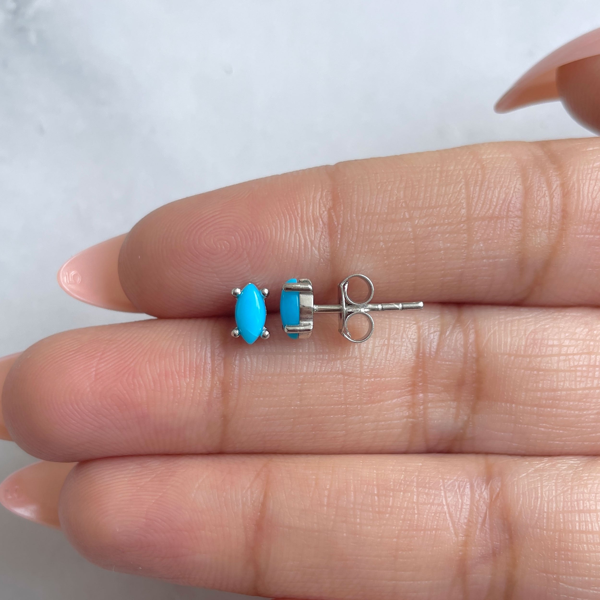 Turquoise Earring-(TRQ-RDE-1115.)