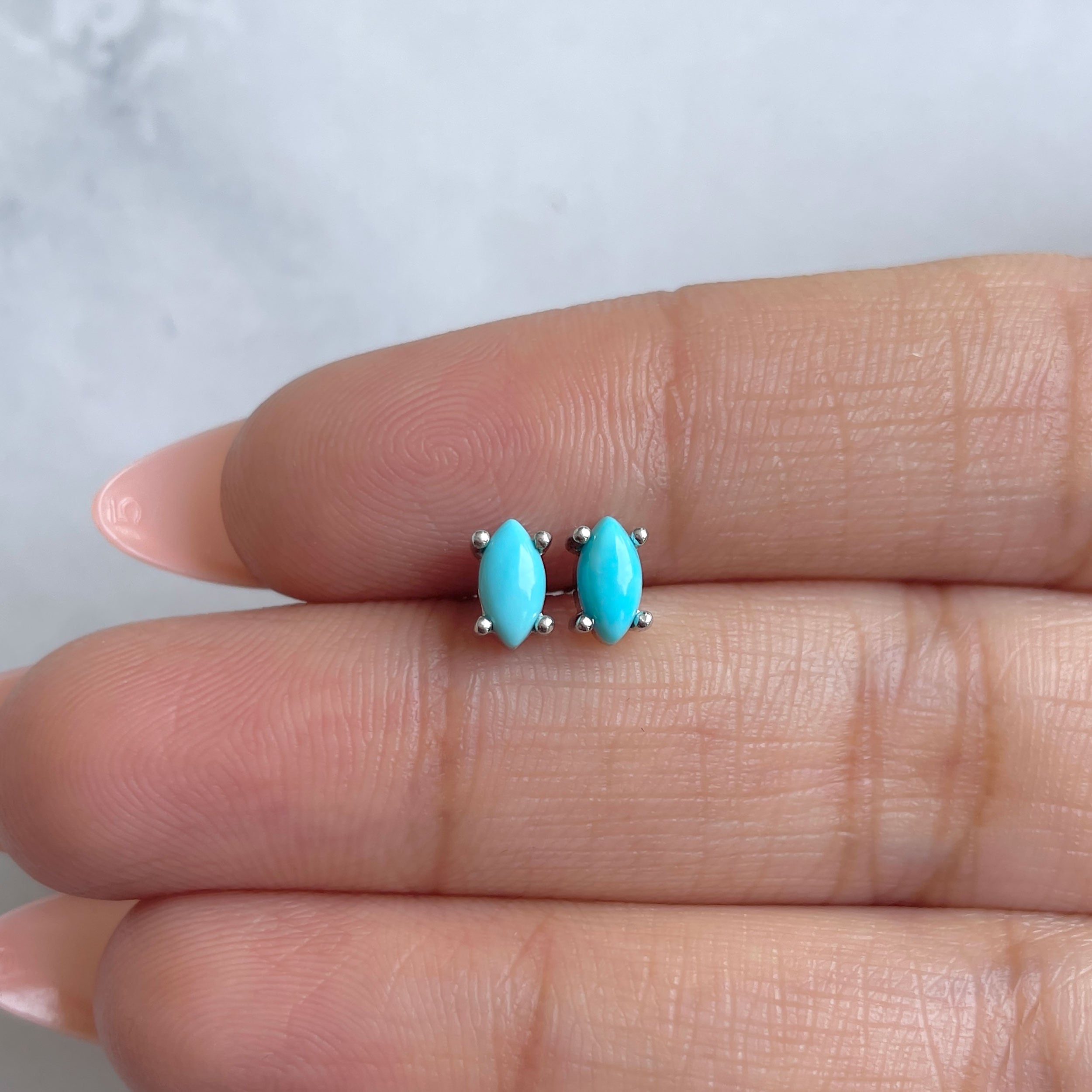 Turquoise Earring-(TRQ-RDE-1115A.)