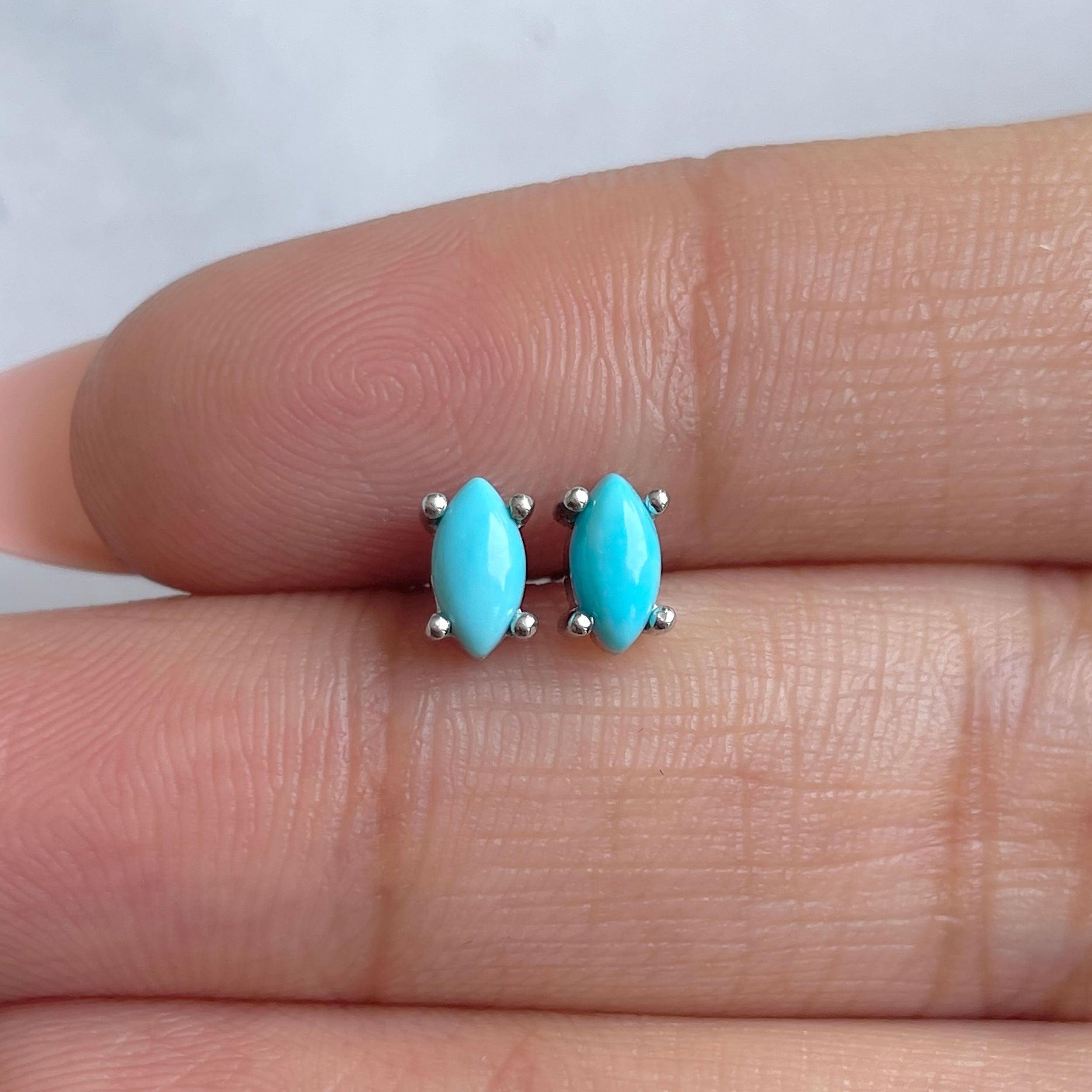 Turquoise Earring-(TRQ-RDE-1115A.)