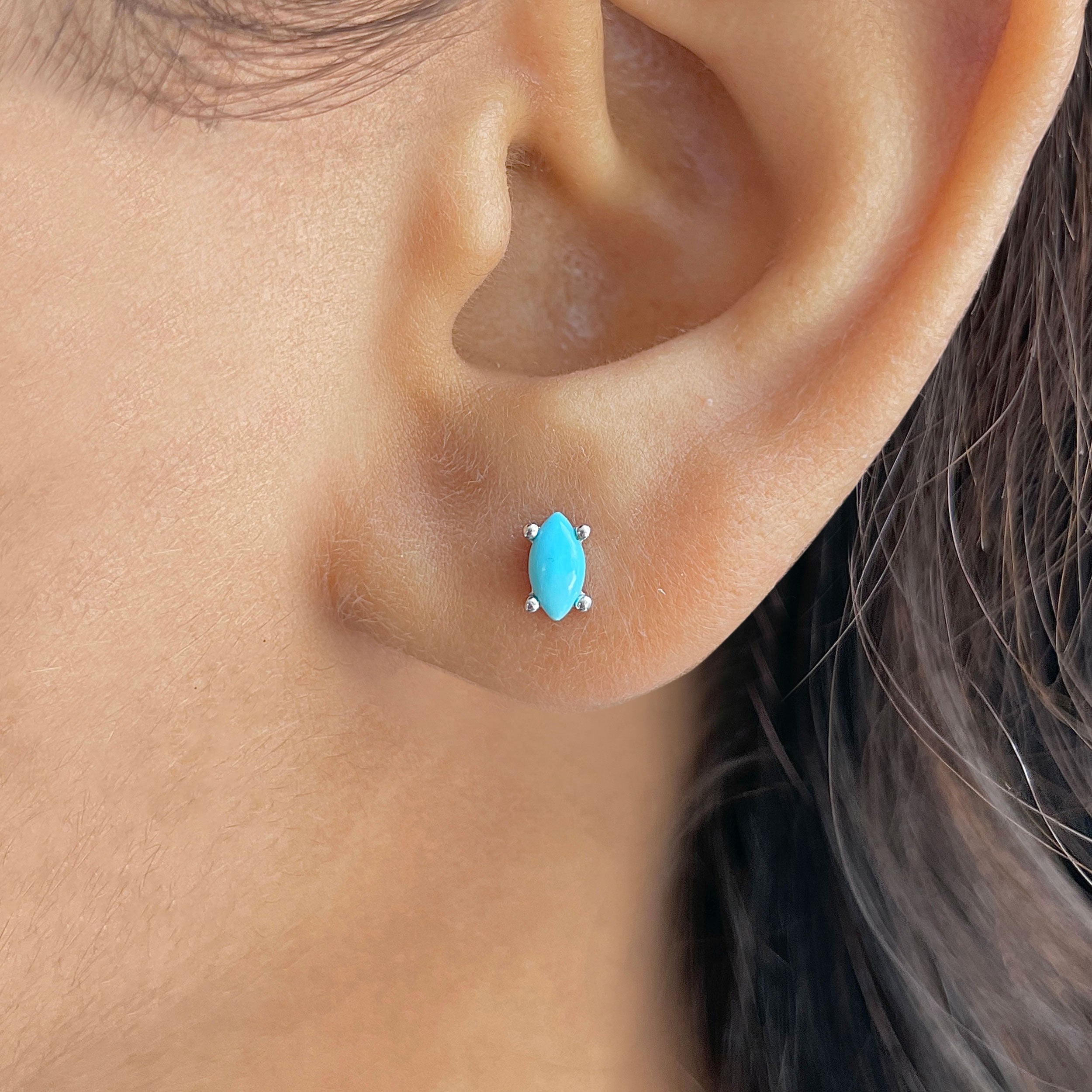 Turquoise Earring-(TRQ-RDE-1115A.)