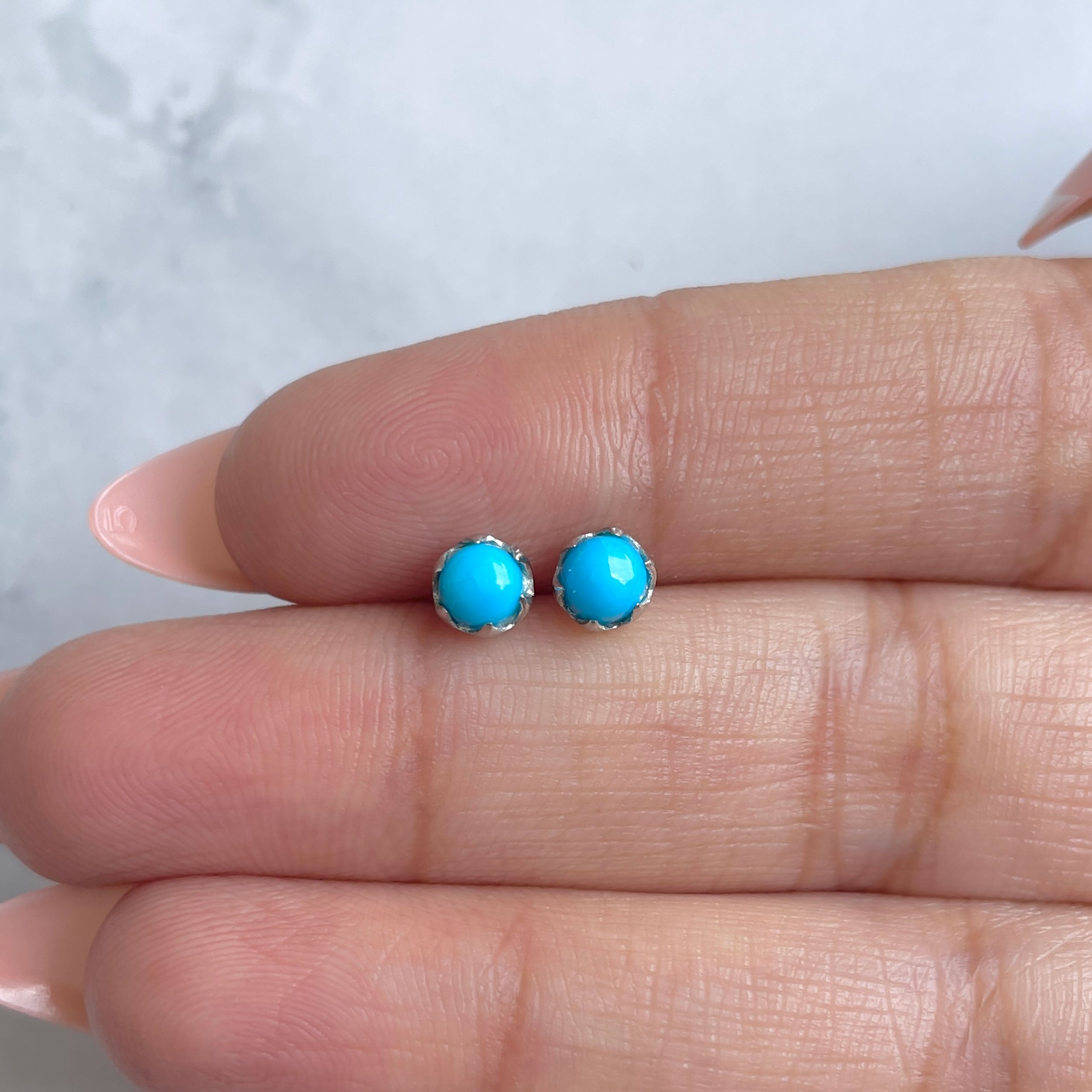 Turquoise Earring-(TRQ-RDE-809.)