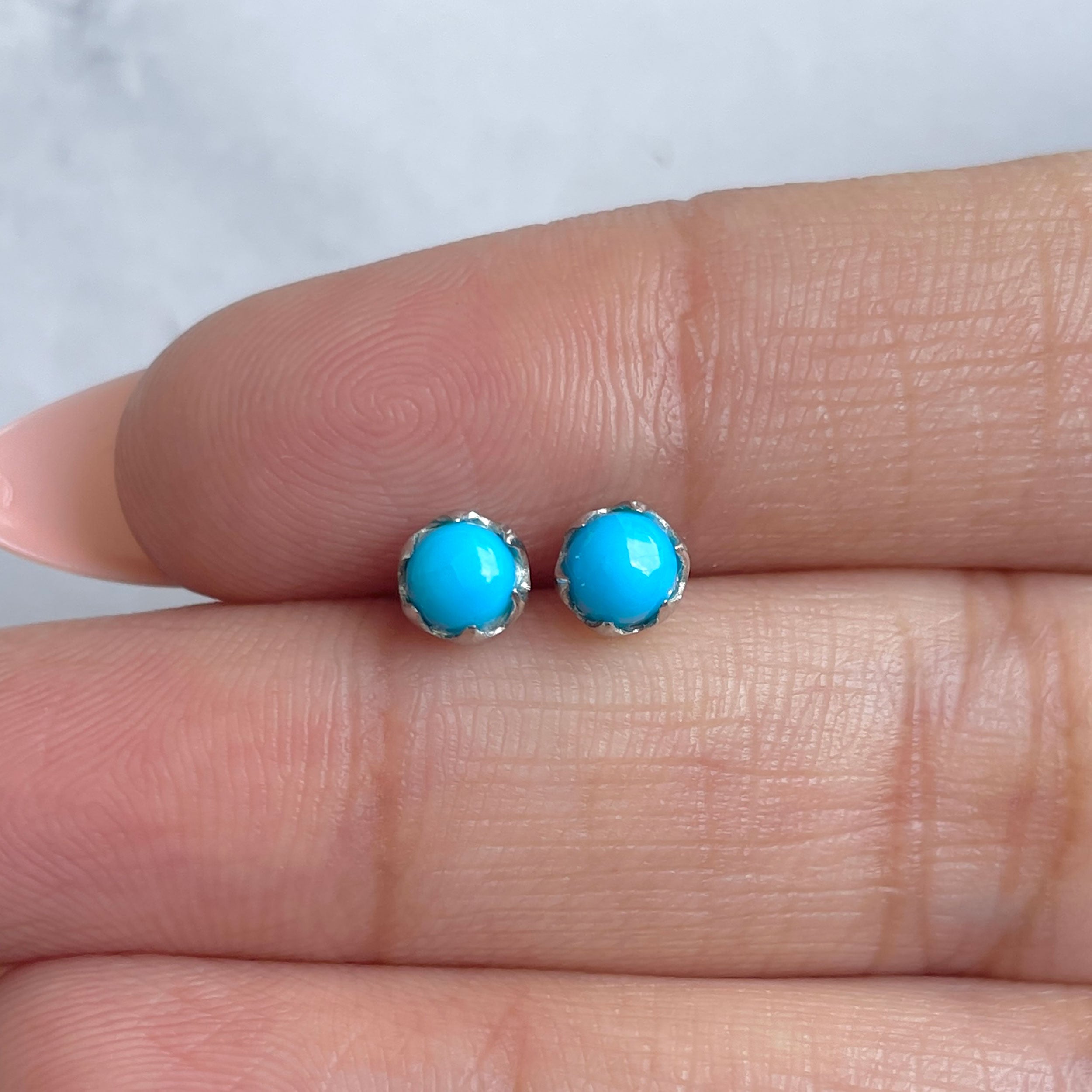 Turquoise Earring-(TRQ-RDE-809.)