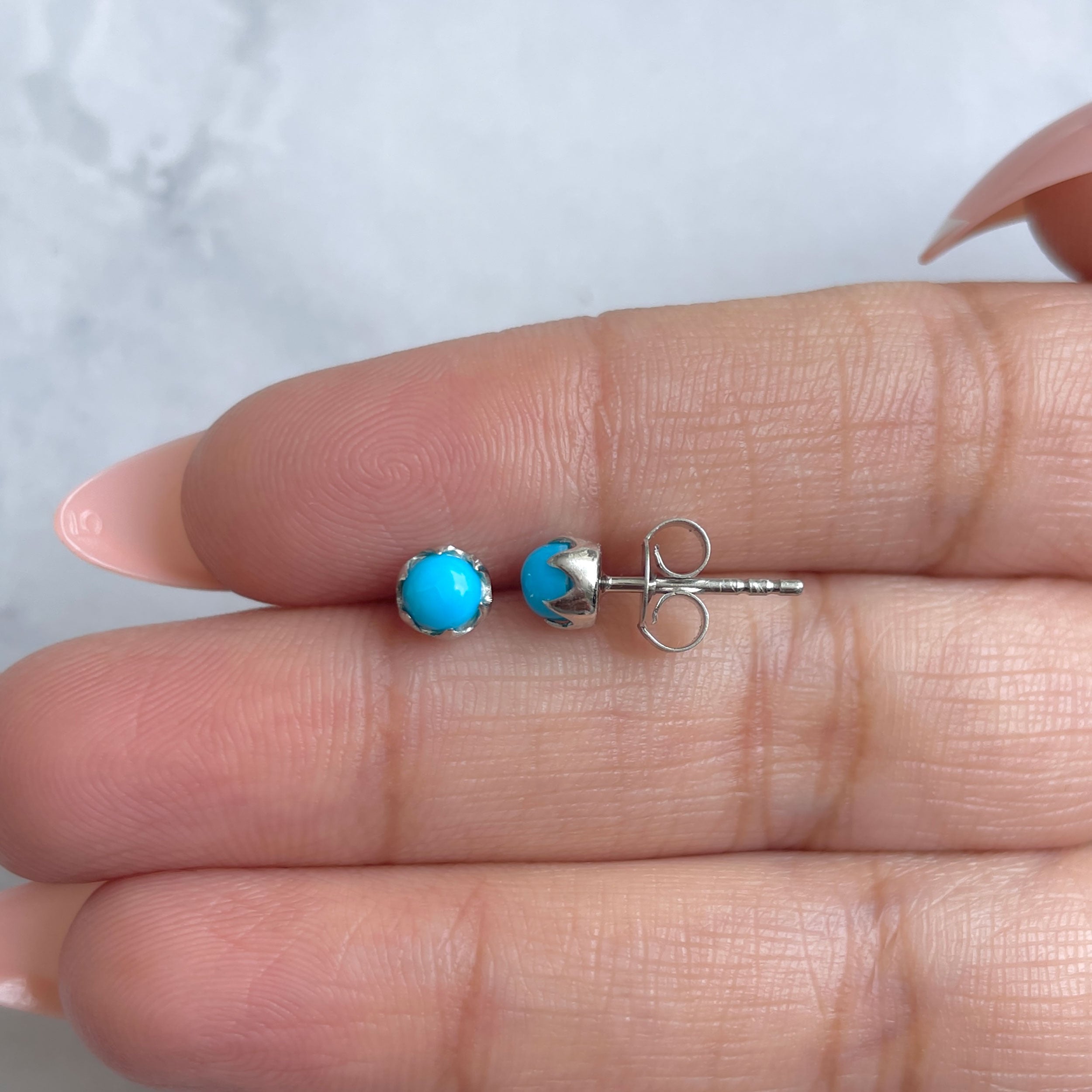 Turquoise Earring-(TRQ-RDE-809.)