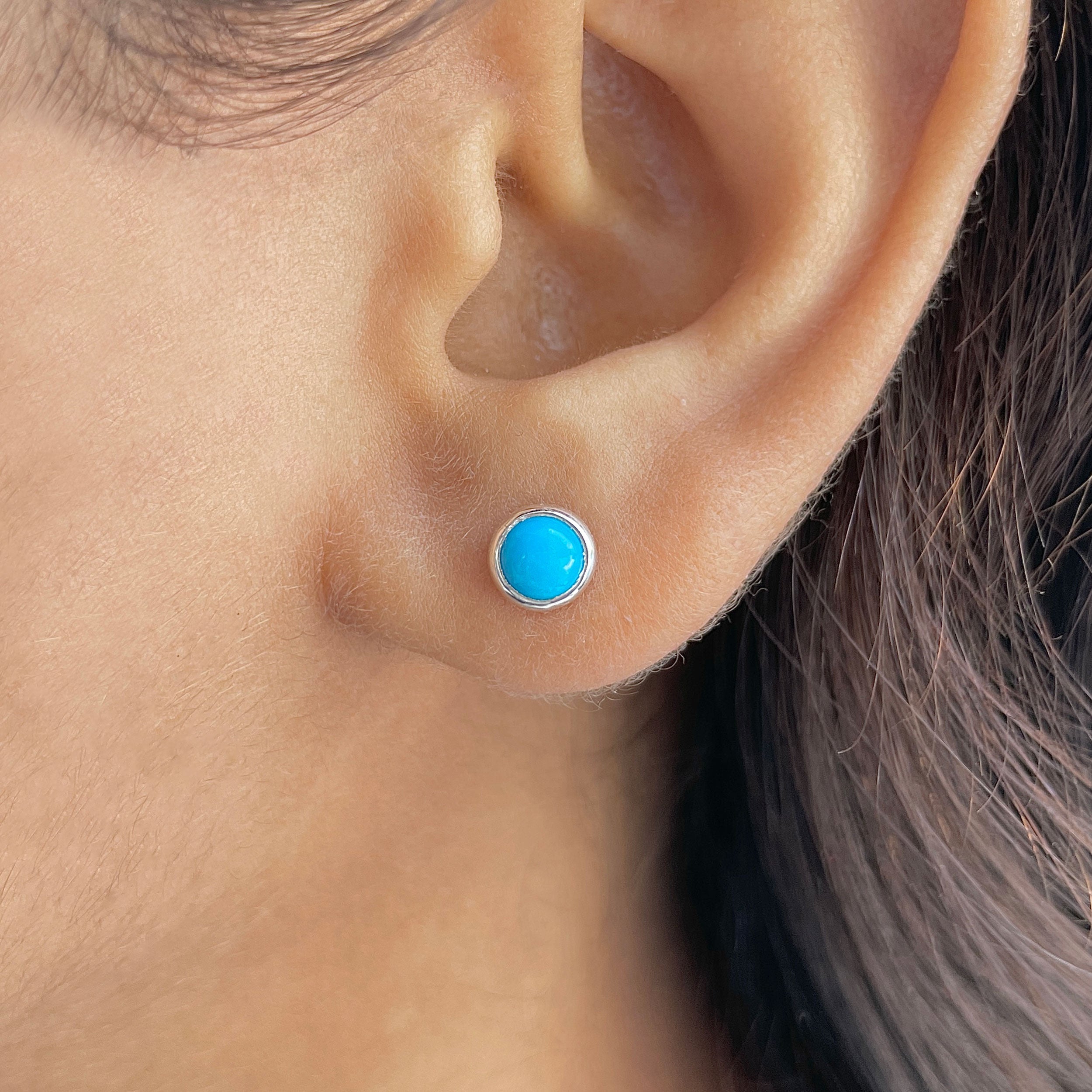 Turquoise Earring-(TRQ-RDE-993.)