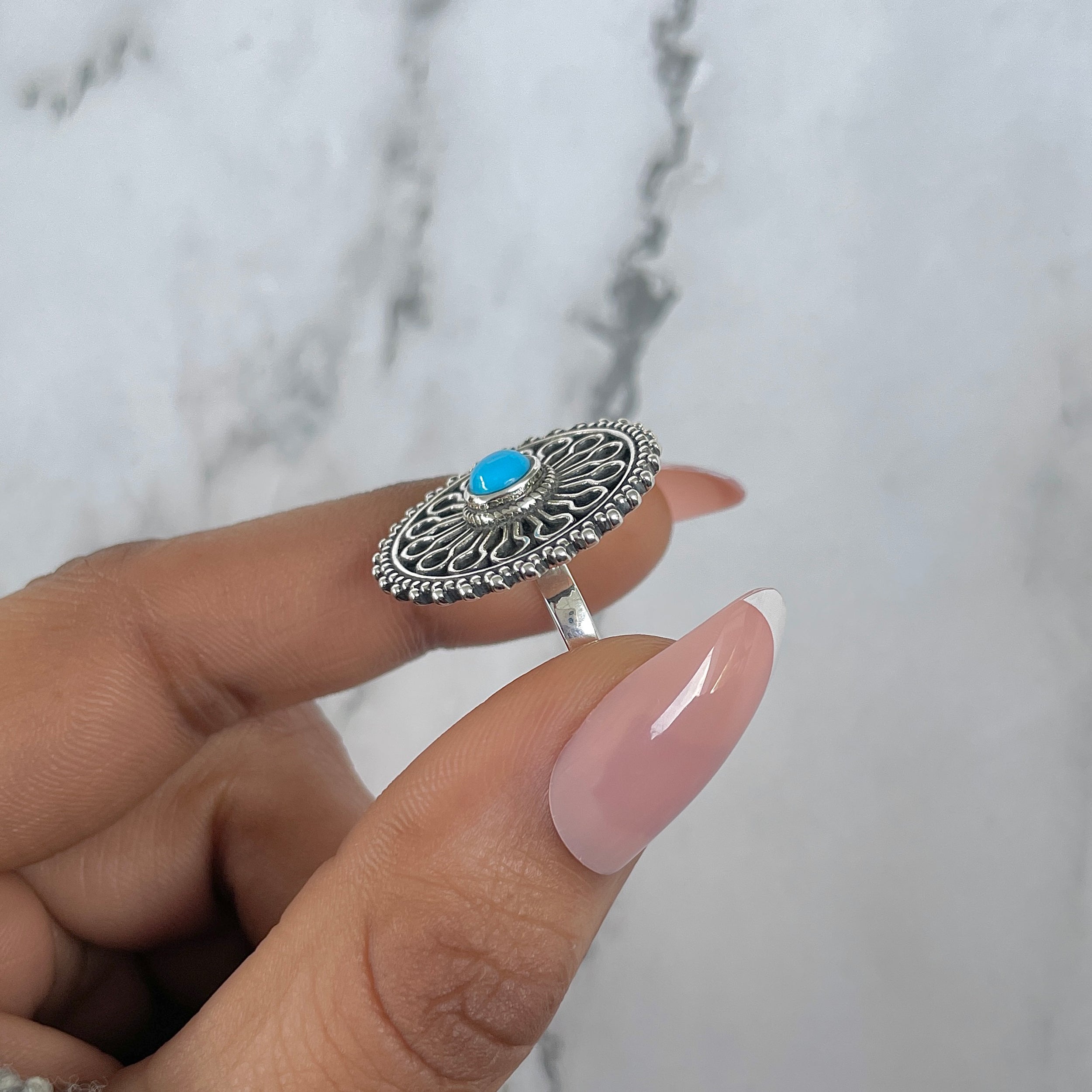 Turquoise Ring-(TRQ-RDR-1068.)
