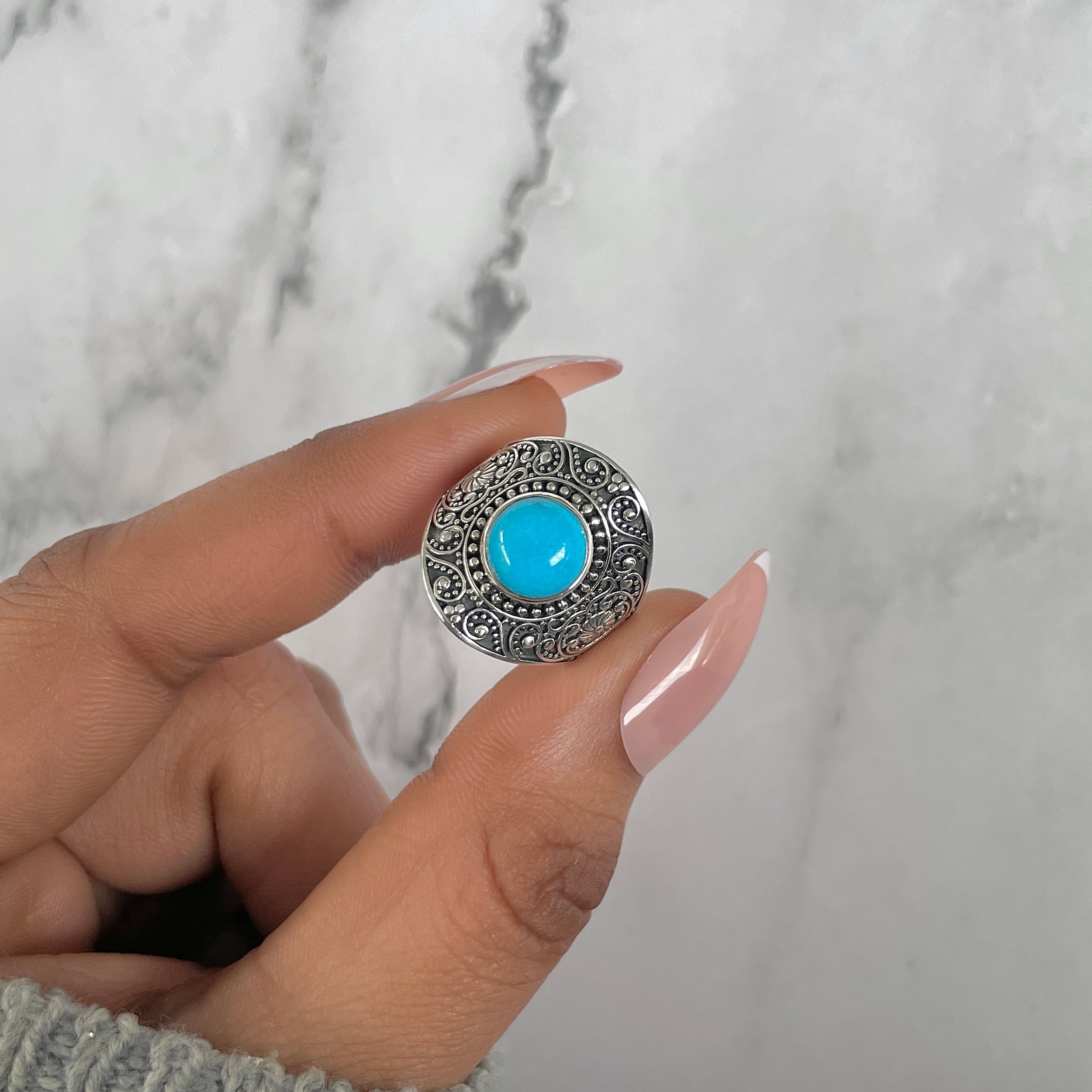 Turquoise Ring-(TRQ-RDR-1082.)