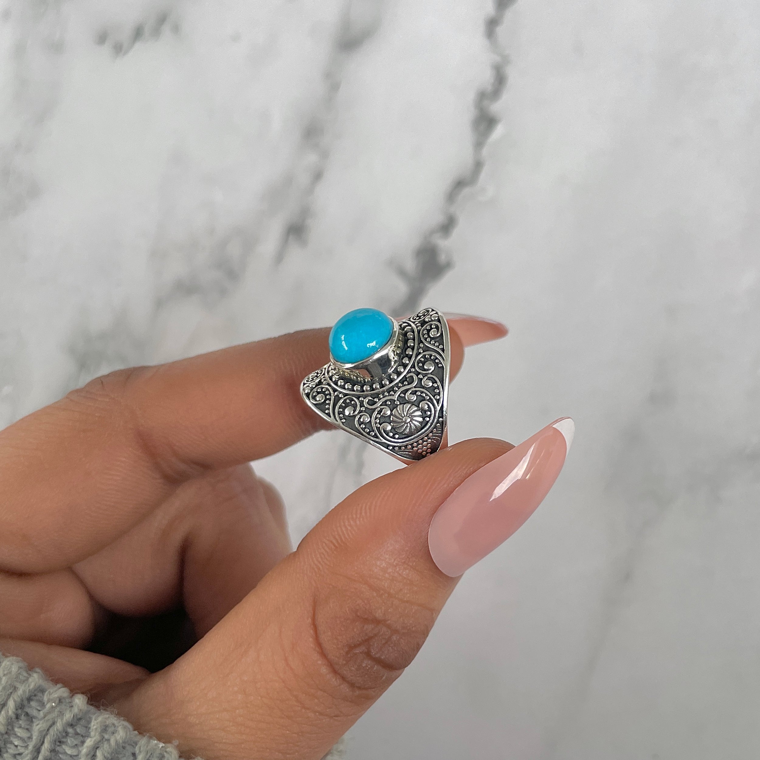 Turquoise Ring-(TRQ-RDR-1082.)