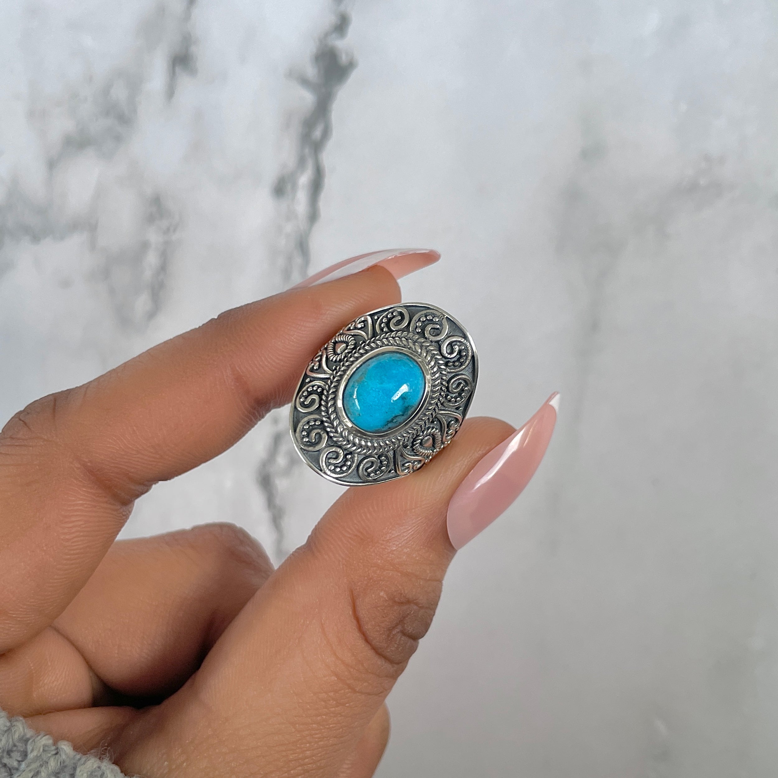 Turquoise Ring-(TRQ-RDR-1238.)