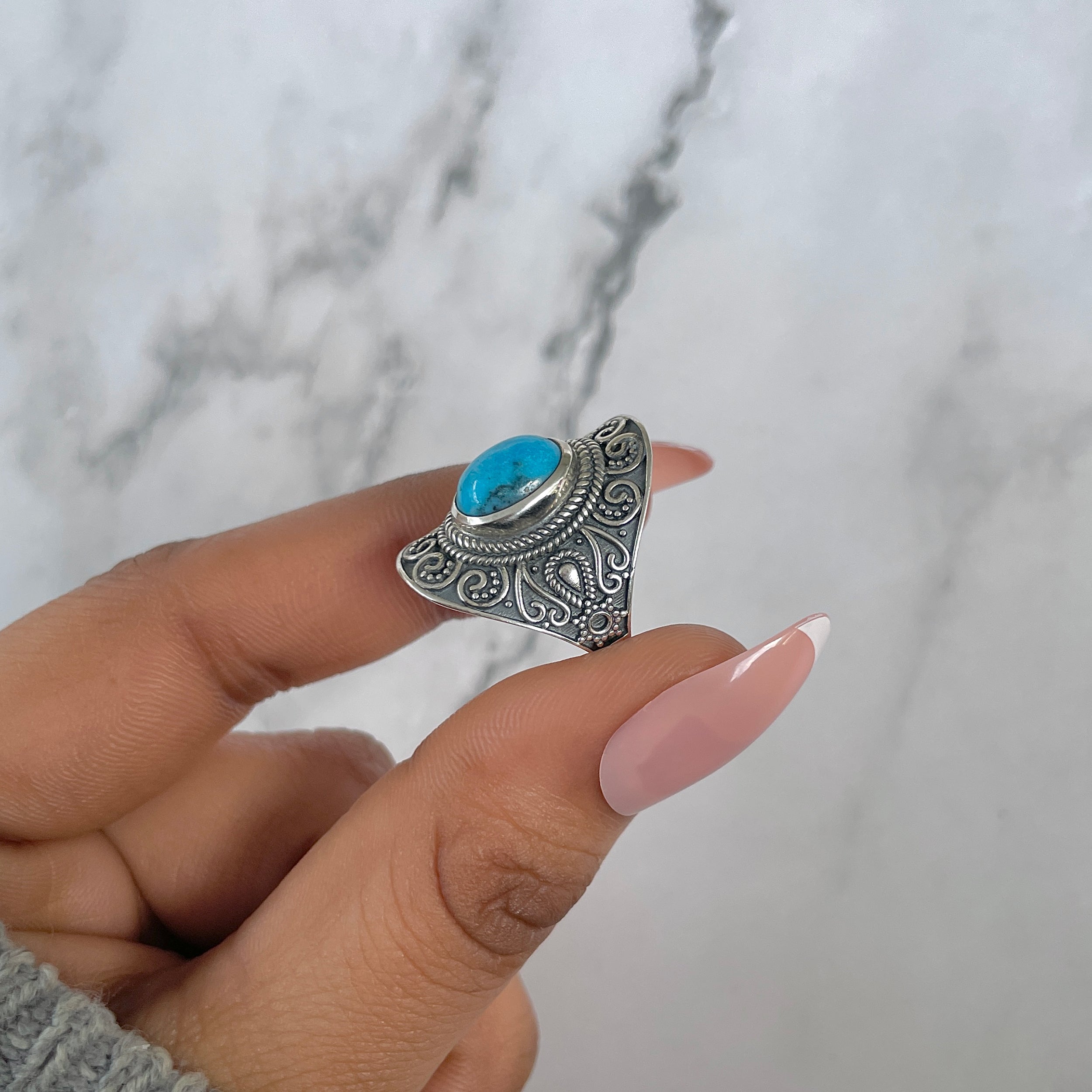 Turquoise Ring-(TRQ-RDR-1238.)
