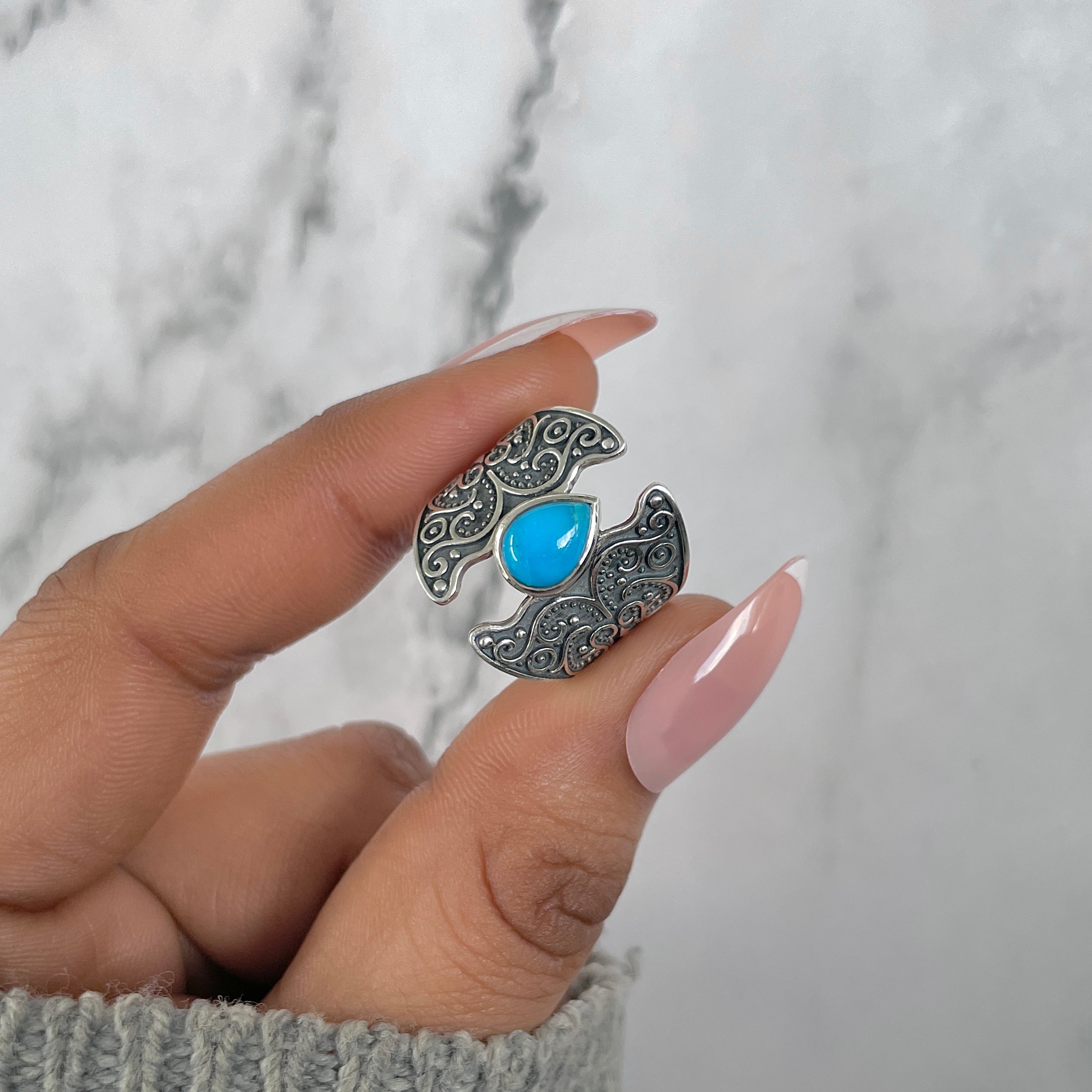 Turquoise Ring-(TRQ-RDR-1256.)