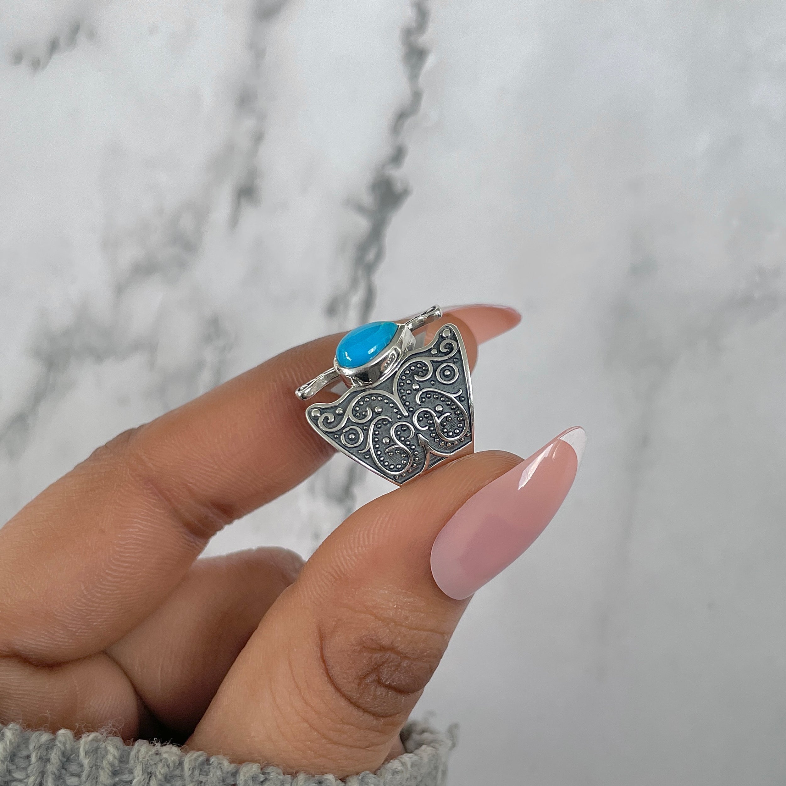 Turquoise Ring-(TRQ-RDR-1256.)