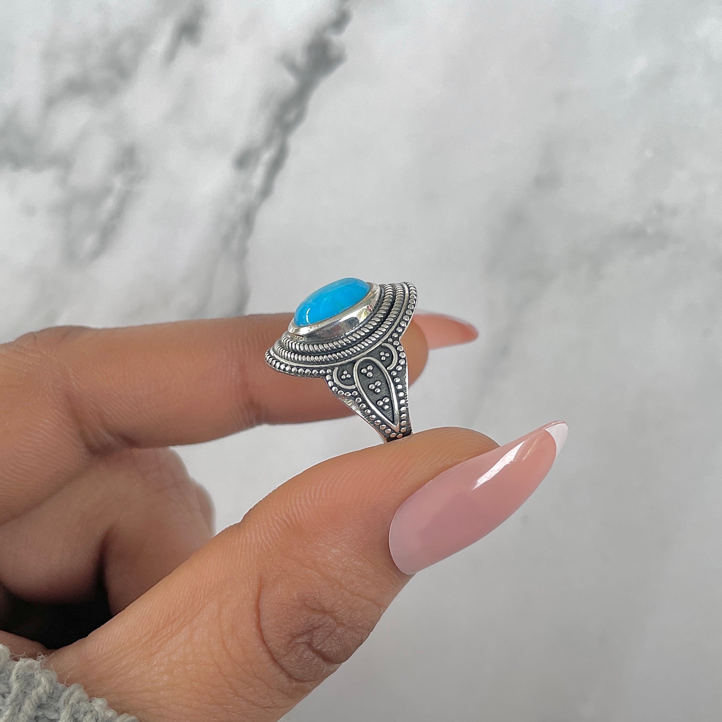 Turquoise Ring-(TRQ-RDR-1278.)
