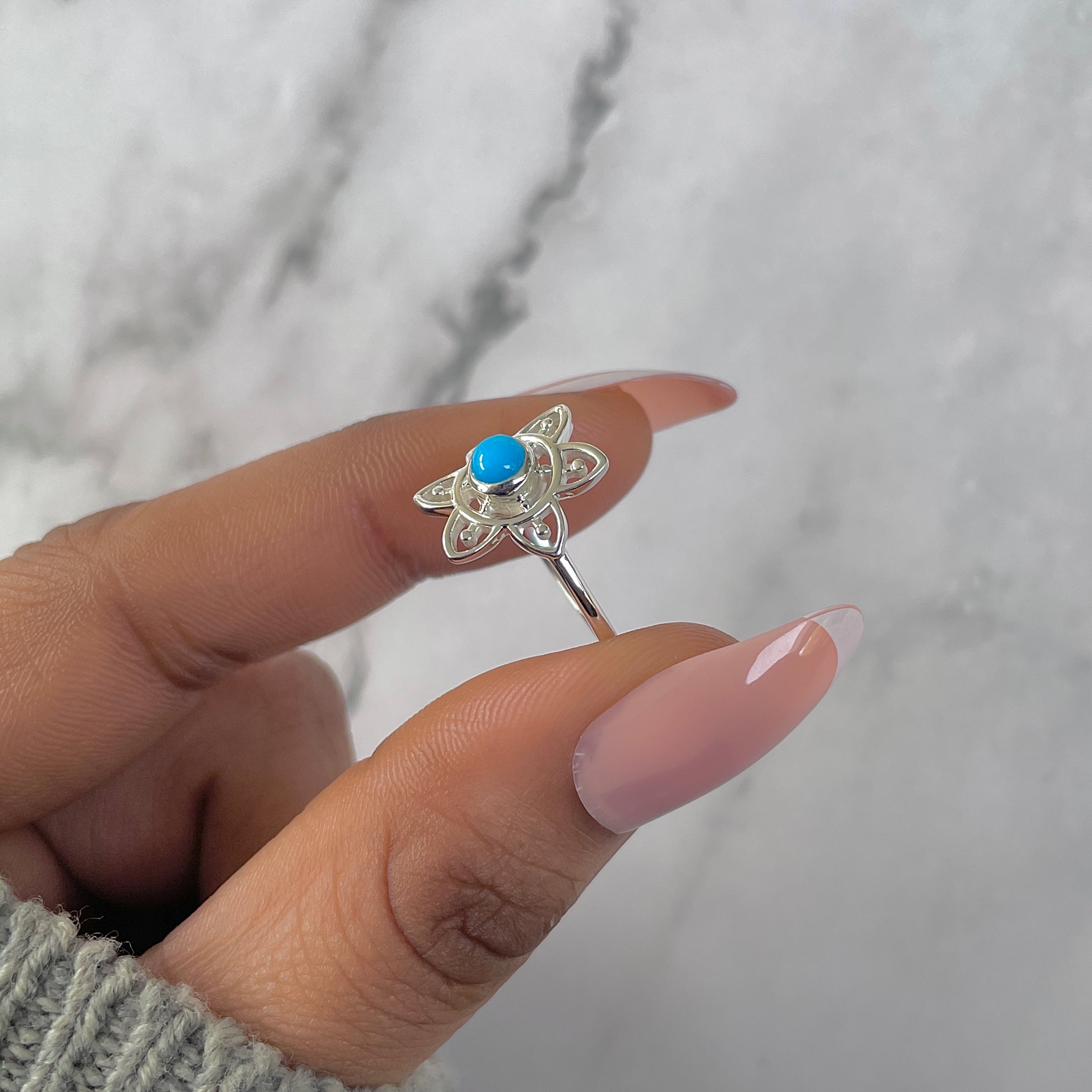 Turquoise Ring-(TRQ-RDR-1357.)