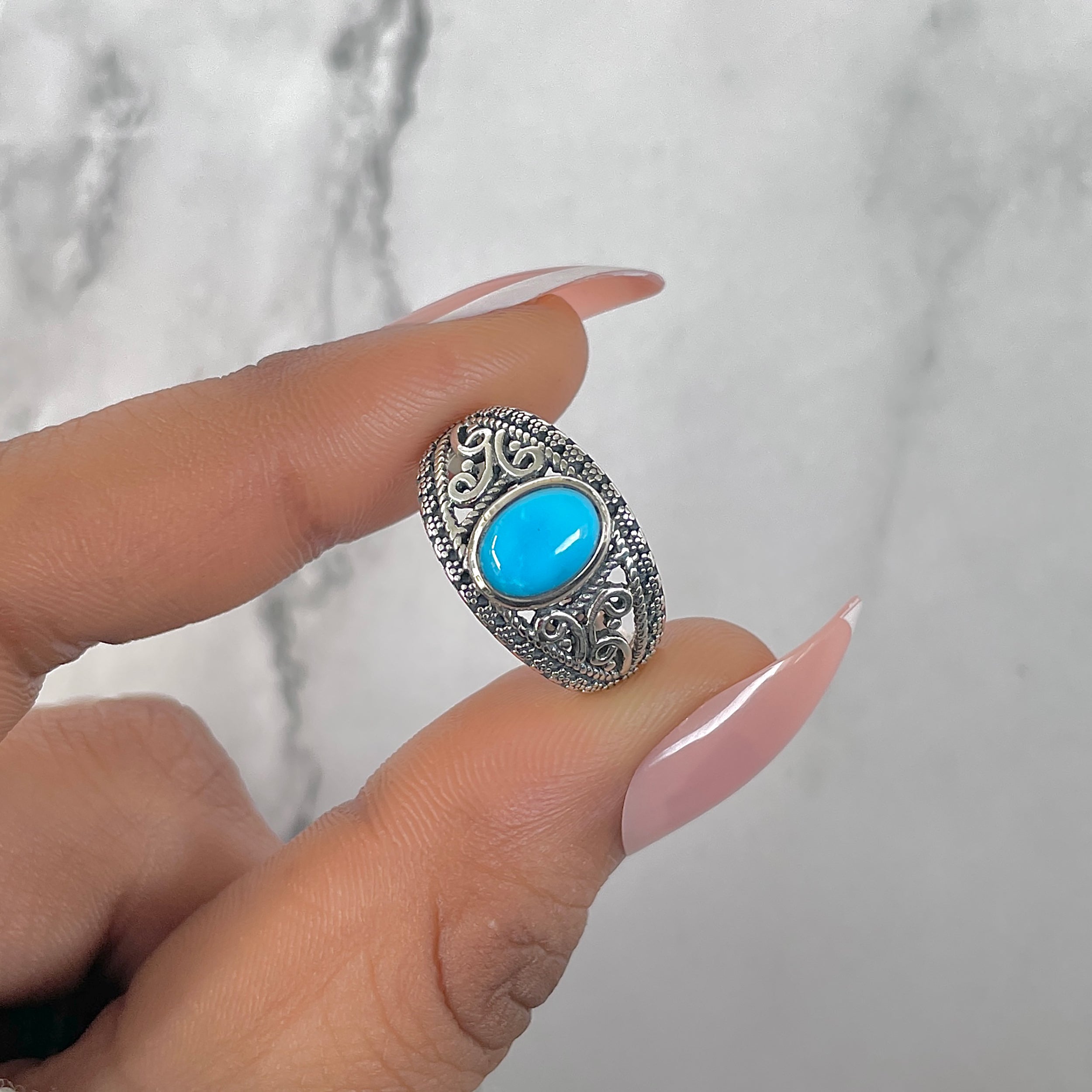 Turquoise Ring-(TRQ-RDR-738.)
