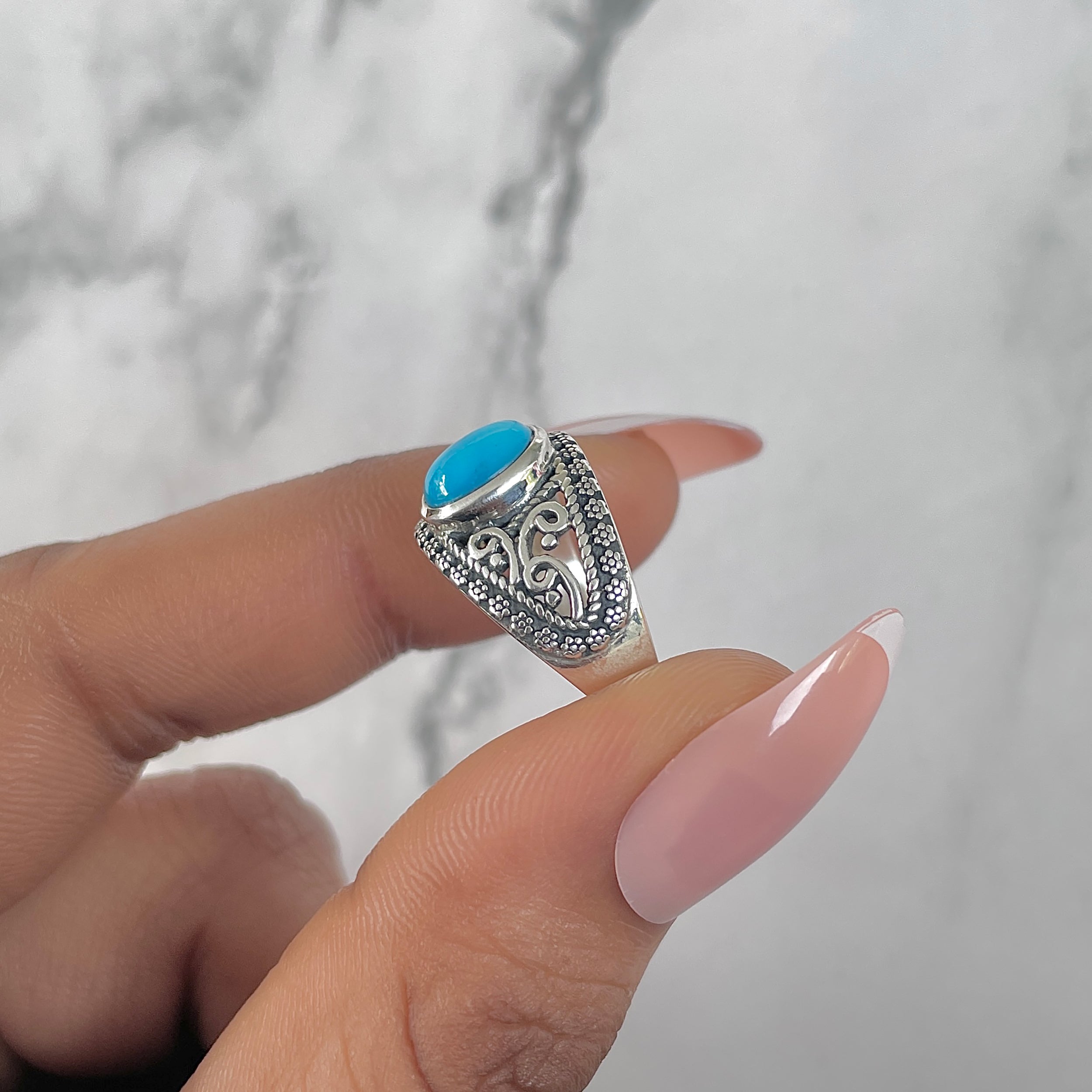 Turquoise Ring-(TRQ-RDR-738.)