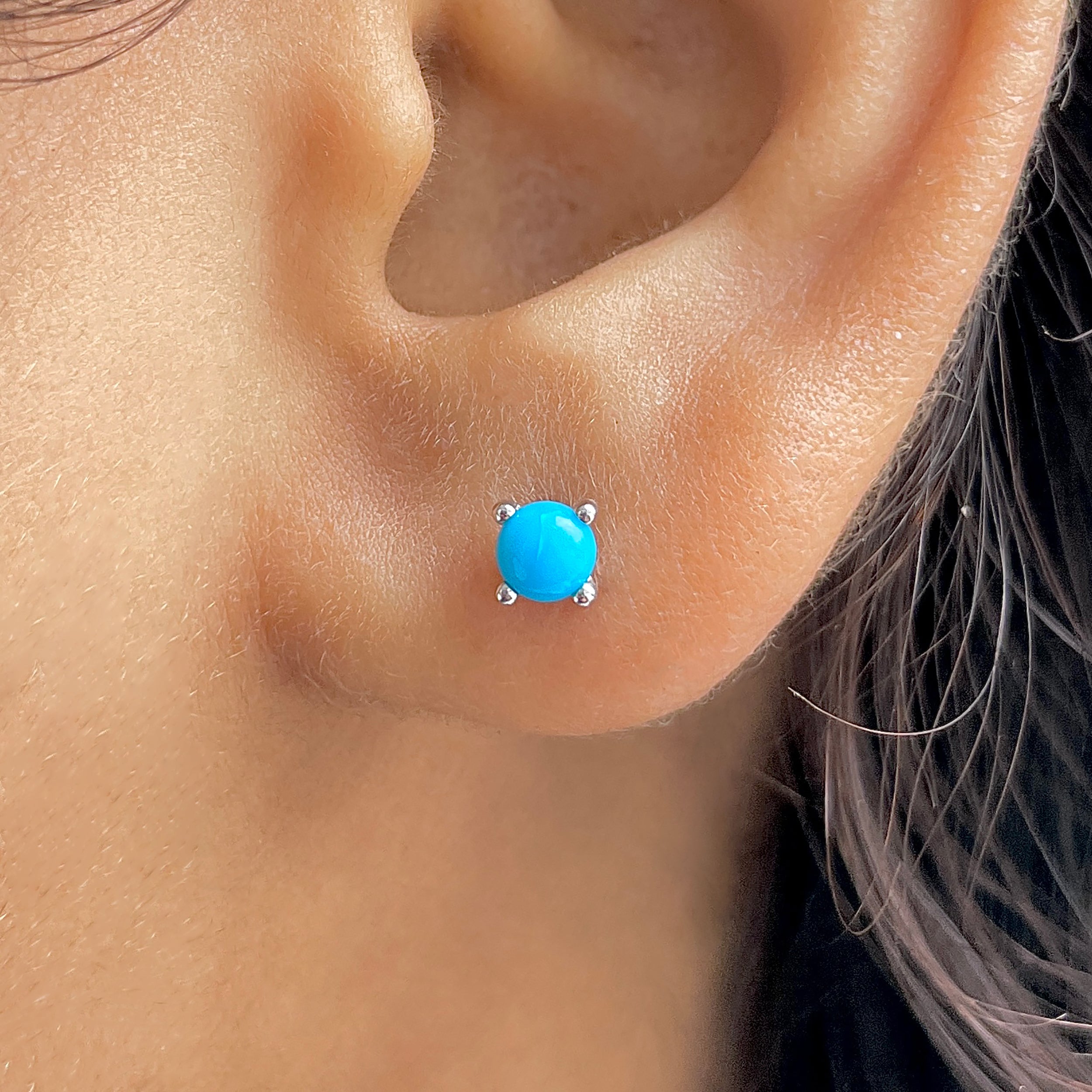 Turquoise Stud Earring-(TRQ-SE-1068.)