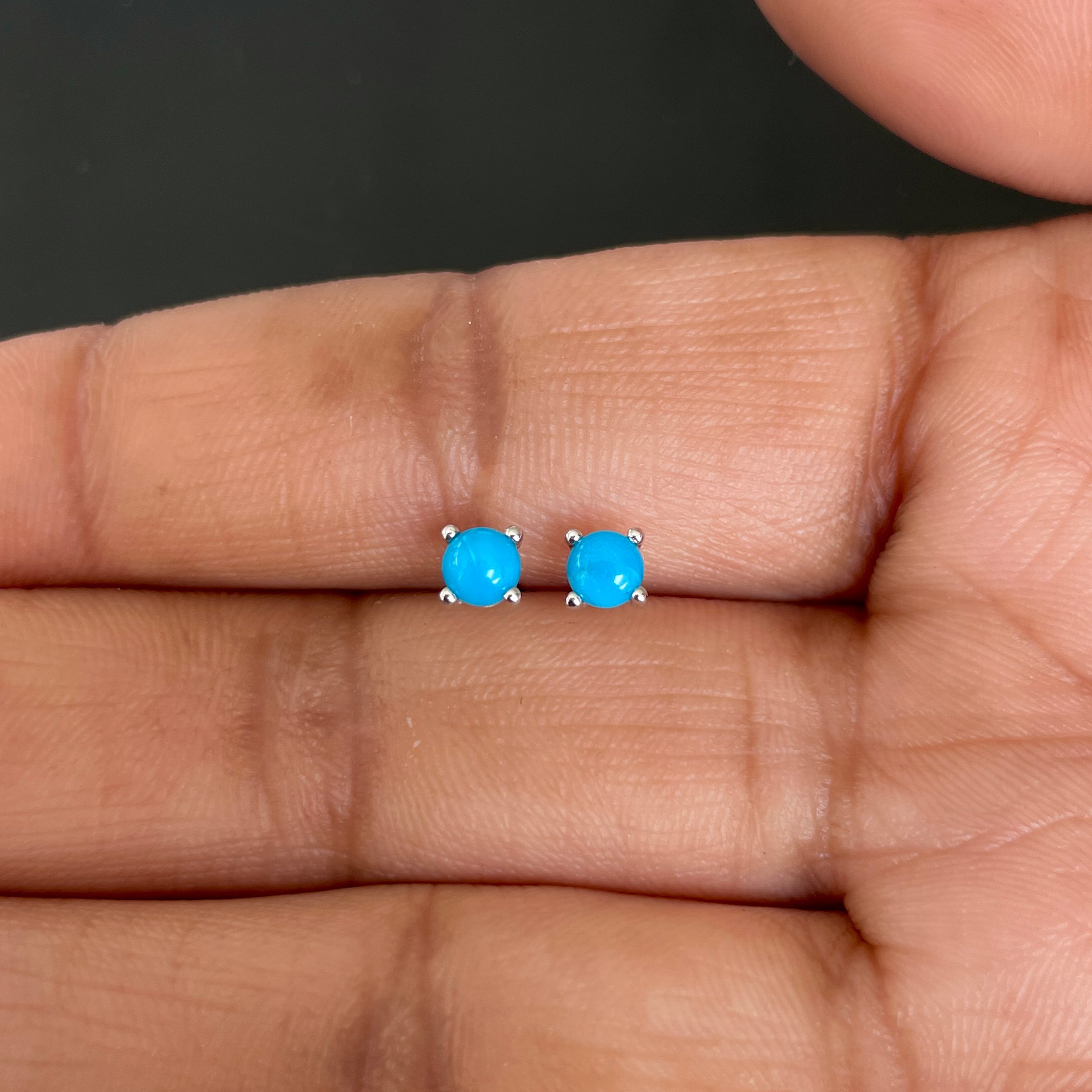 Turquoise Stud Earring-(TRQ-SE-1068.)