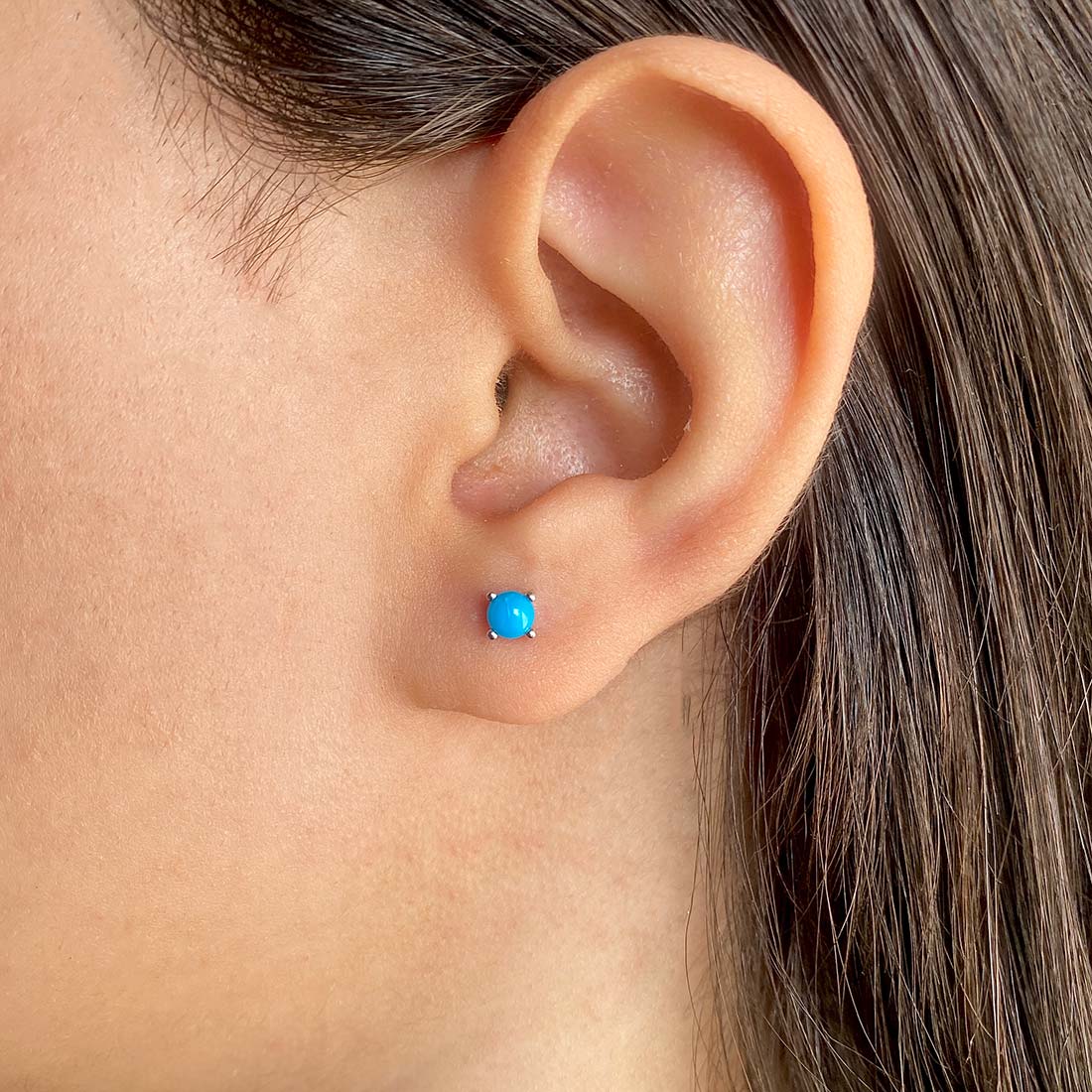 Turquoise Stud Earring-(TRQ-SE-1068.)