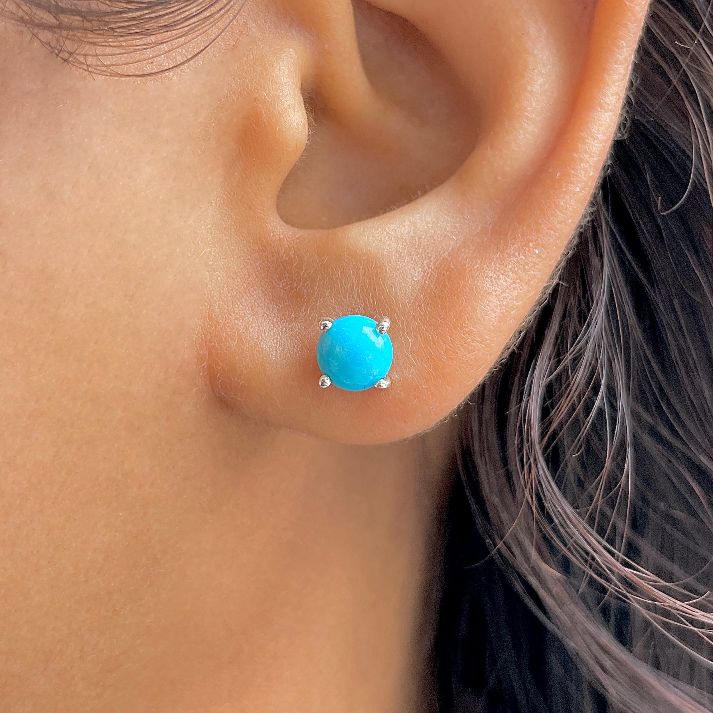 Turquoise Stud Earring-(TRQ-SE-1069.)