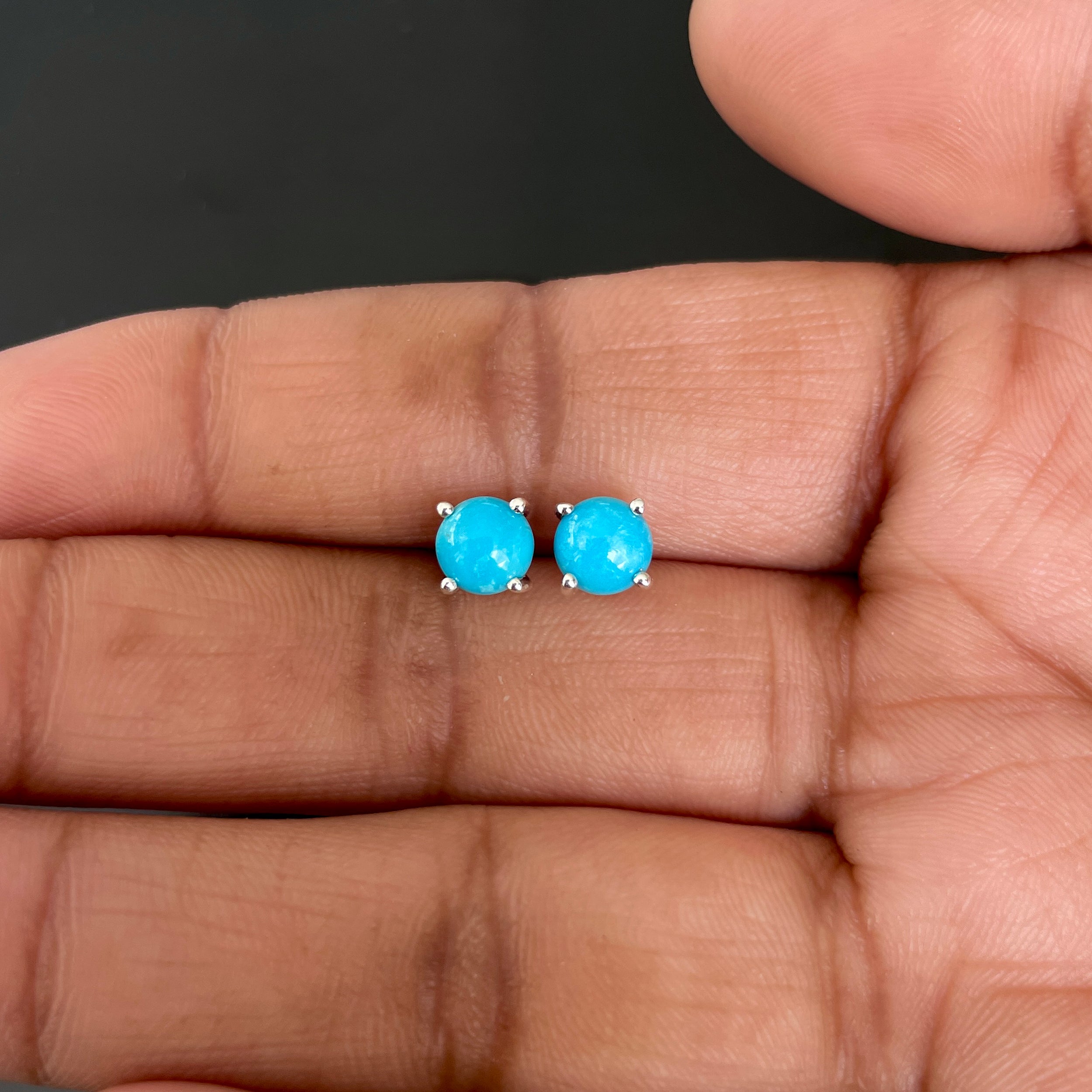 Turquoise Stud Earring-(TRQ-SE-1069.)
