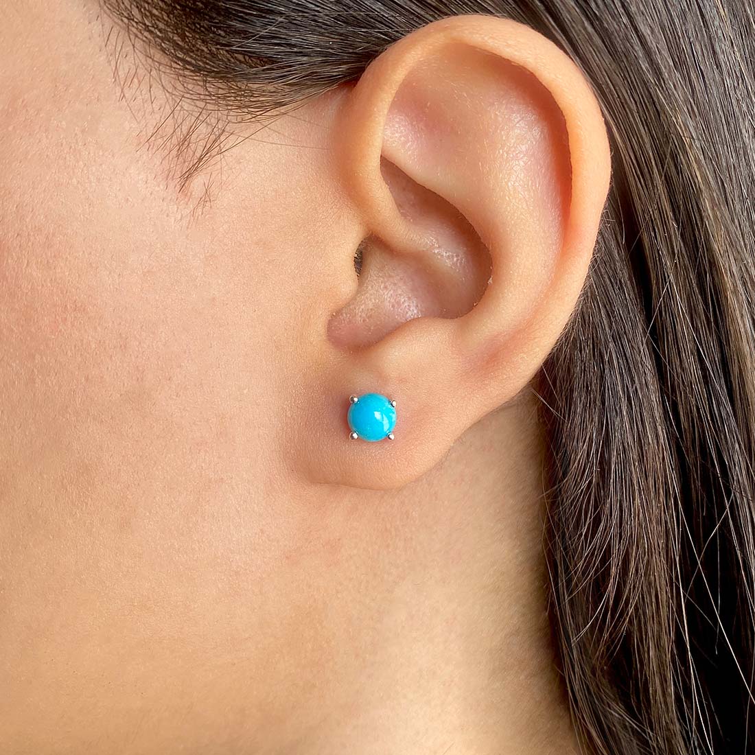 Turquoise Stud Earring-(TRQ-SE-1069.)