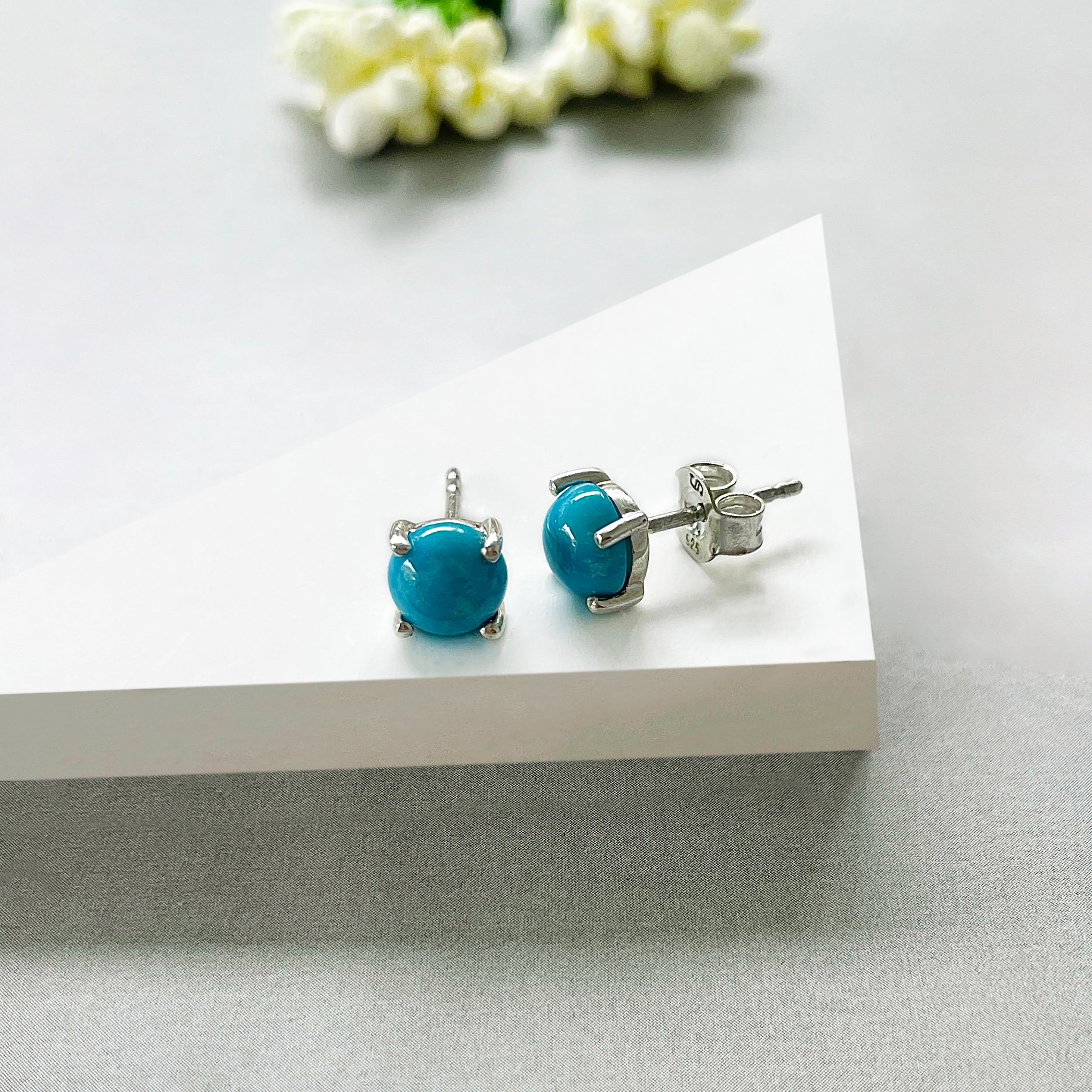 Turquoise Stud Earring-(TRQ-SE-1069.)