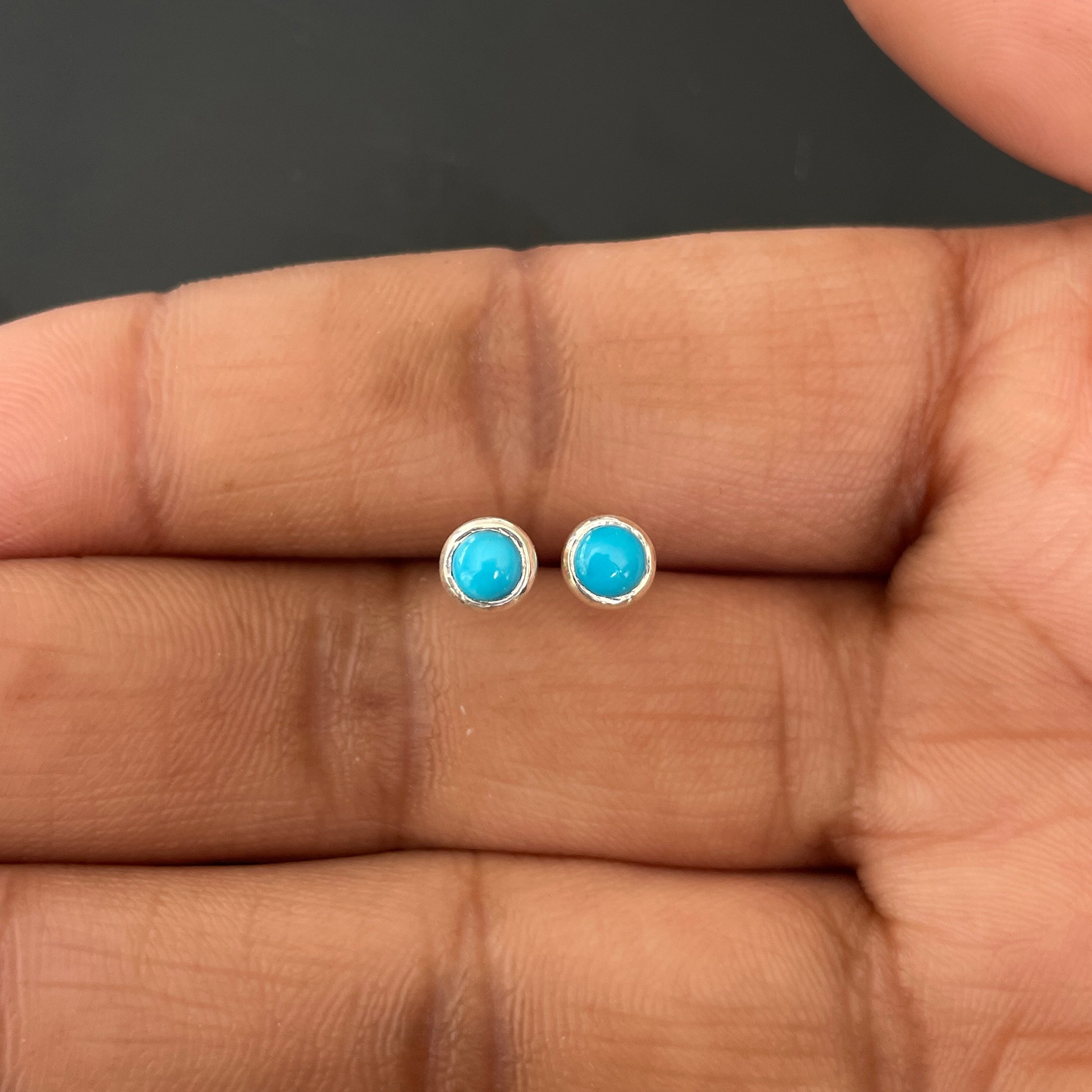 Turquoise Stud Earring-(TRQ-SE-1072.)