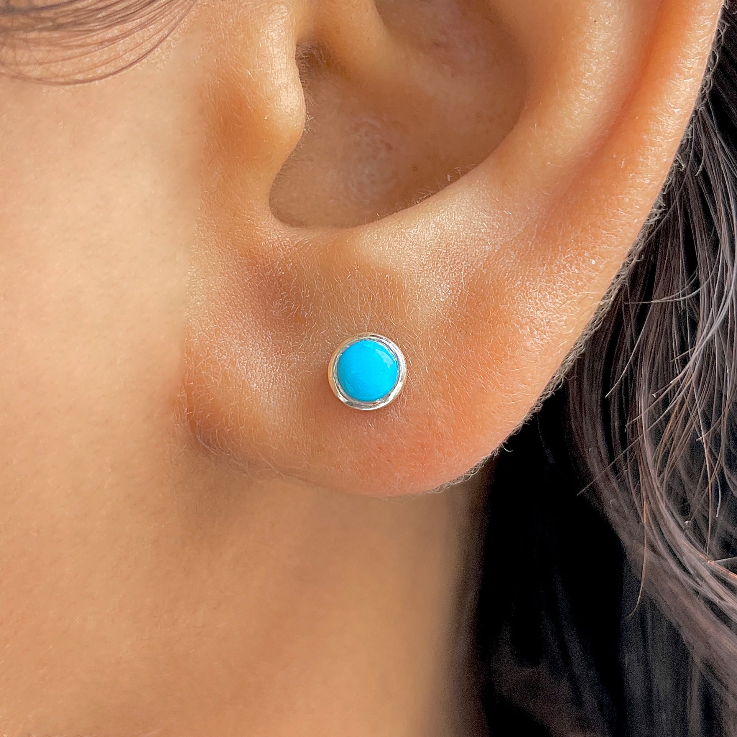 Turquoise Stud Earring-(TRQ-SE-1072.)