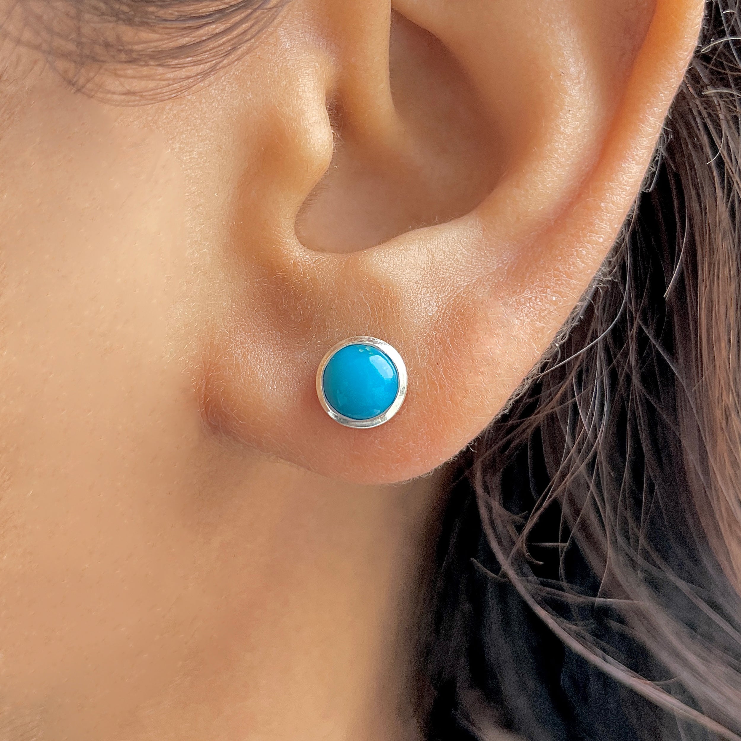 Turquoise Stud Earring-(TRQ-SE-1073.)